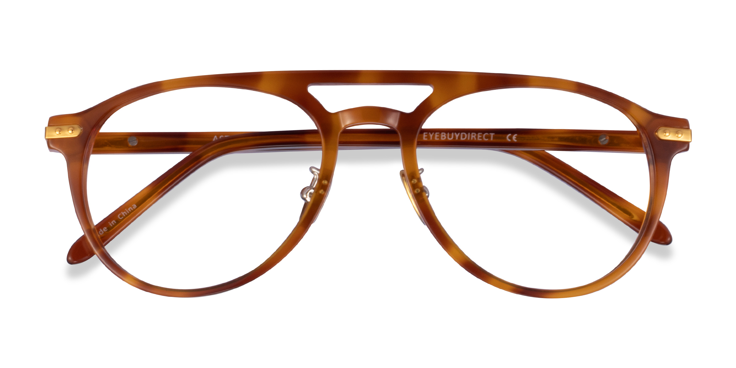 Brown Tortoise Gold Aston -  Acétate Lunettes de vue