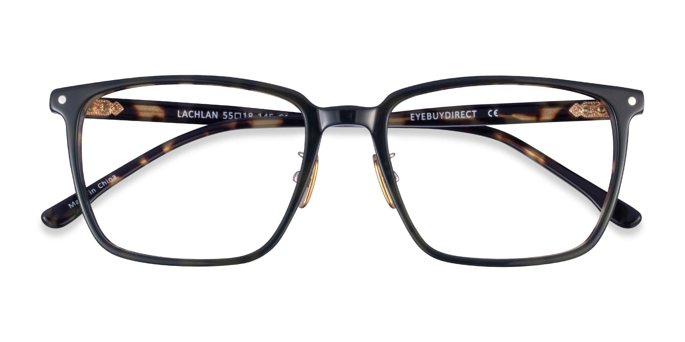 Dark Green Ivory Tortoise Lachlan -  Acétate Lunettes de vue