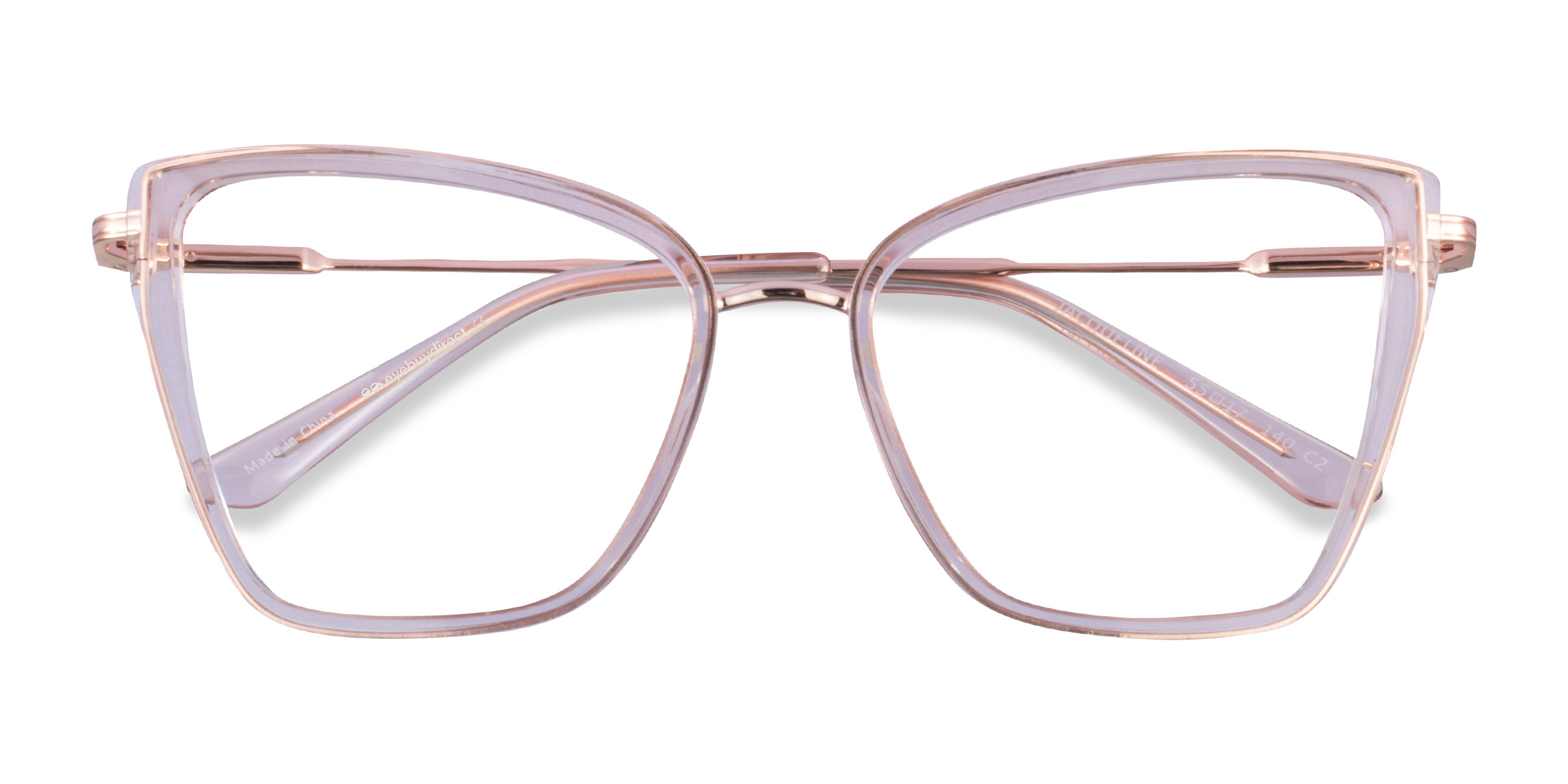 Clear Champagne Rose Gold Jacqueline -  Acétate Lunettes de vue