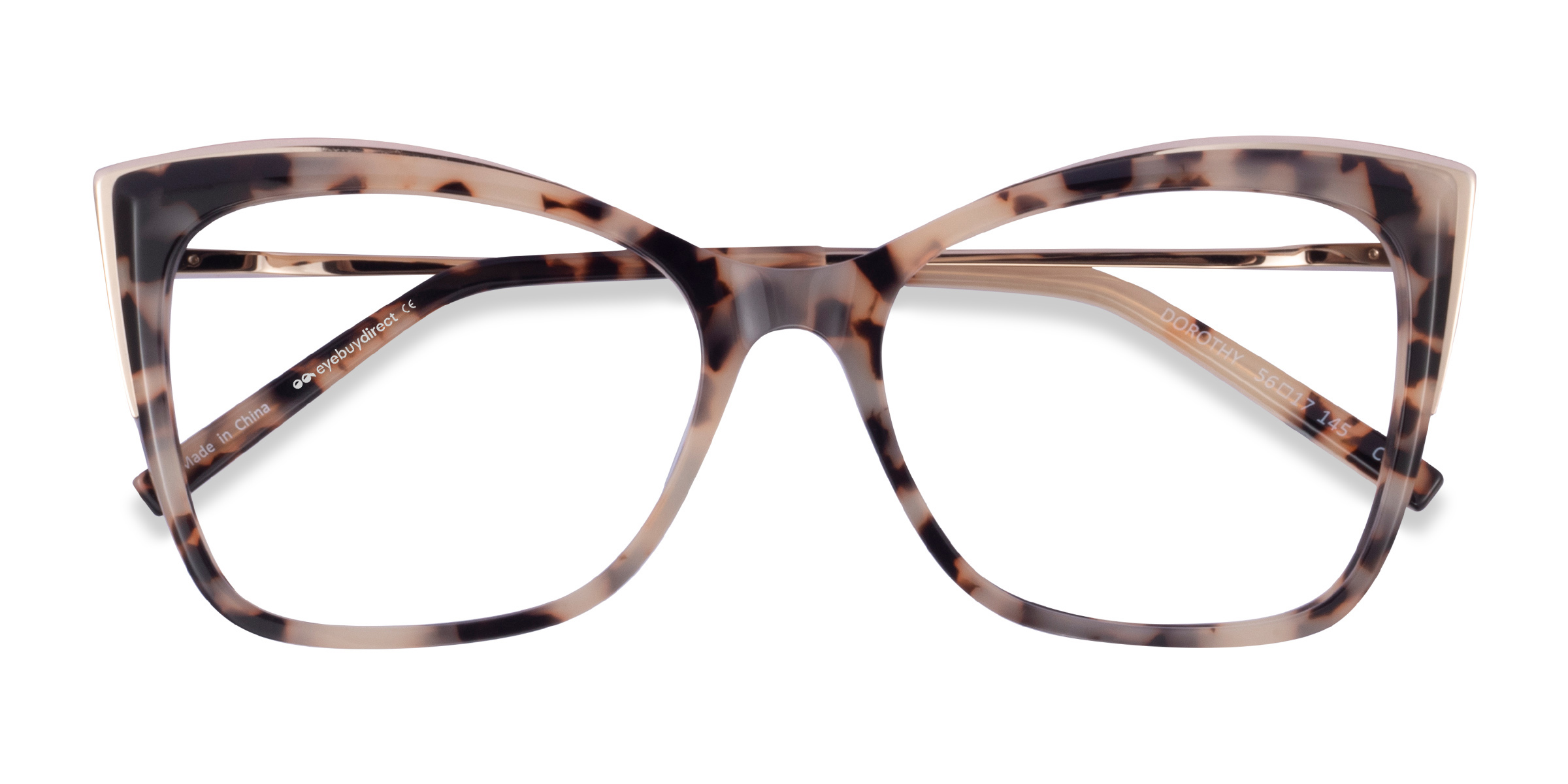 Ivory Tortoise Gold Dorothy -  Acetate Eyeglasses