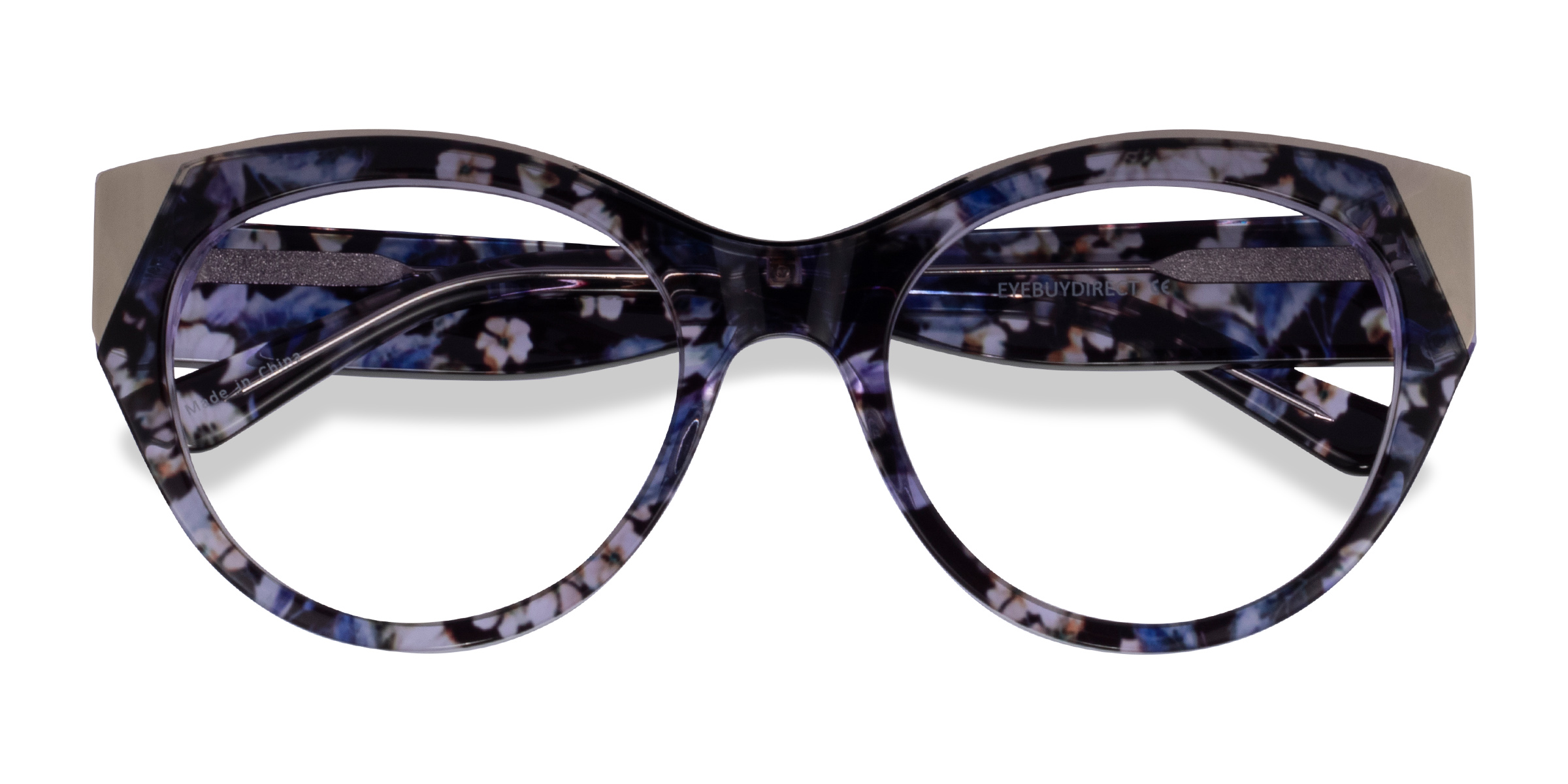 Purple Floral Gold Lilium -  Acétate Lunettes de vue