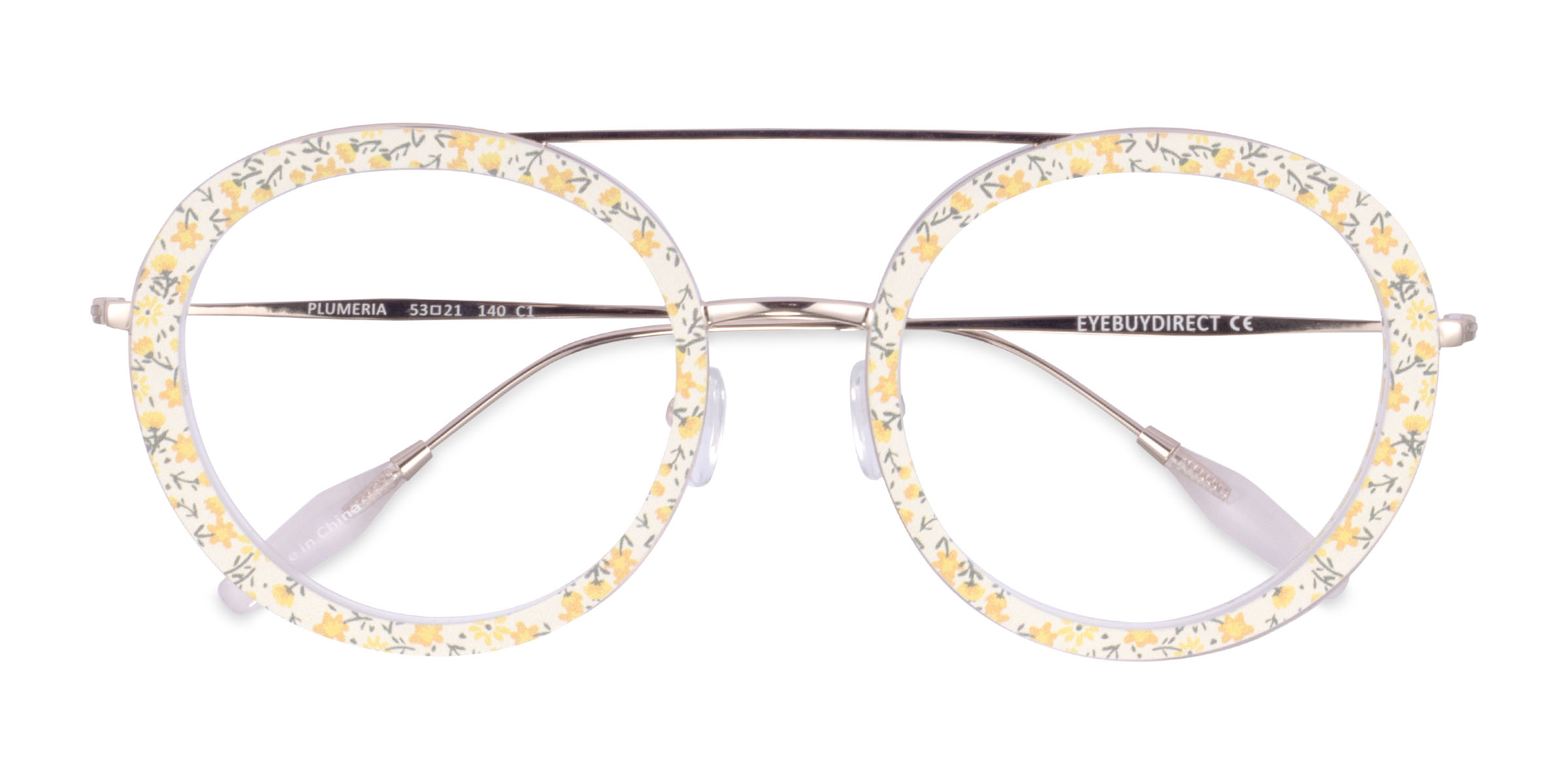 Yellow Floral Plumeria -  Acétate Lunettes de vue