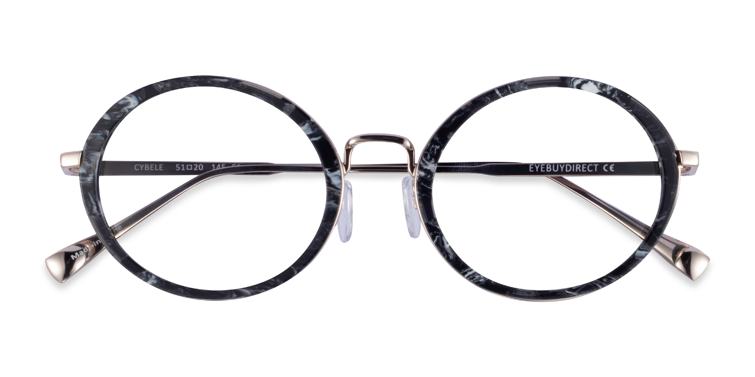 Gray Floral Gold Cybele - Acétate Lunettes de vue