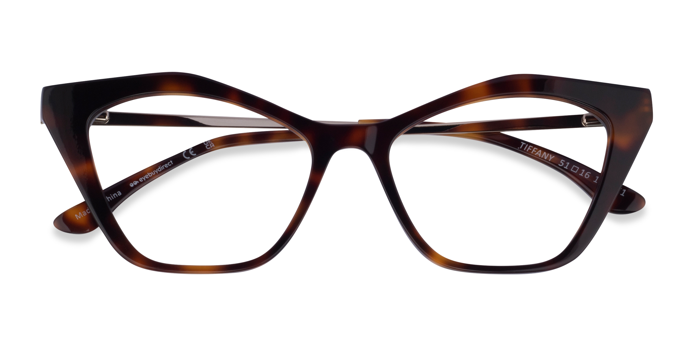 Tortoise Tiffany -  Metal Eyeglasses