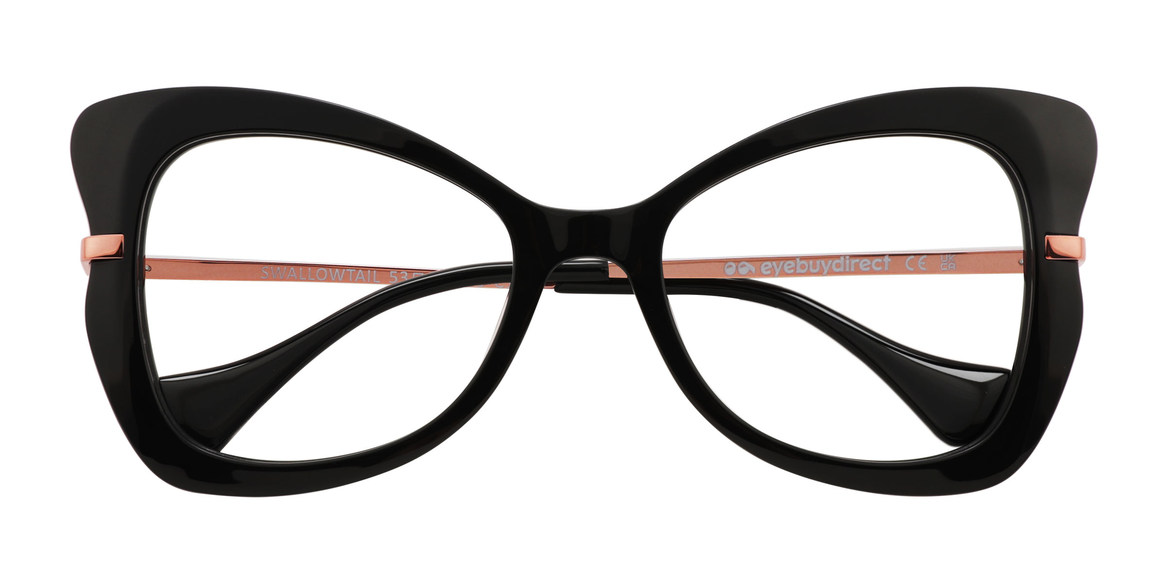 Noir Swallowtail -  Acétate Lunettes de vue