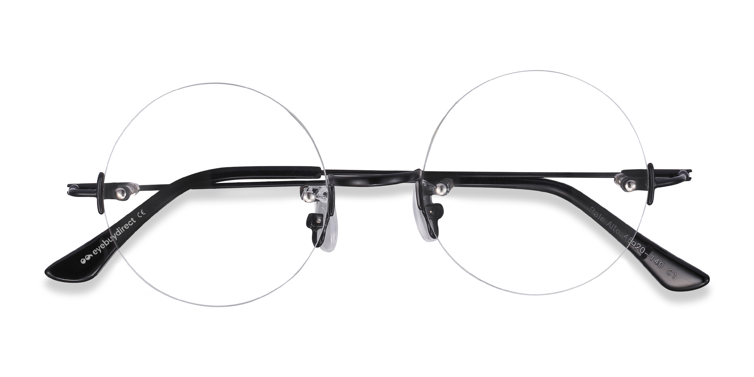 Black Palo Alto -  Metal Eyeglasses