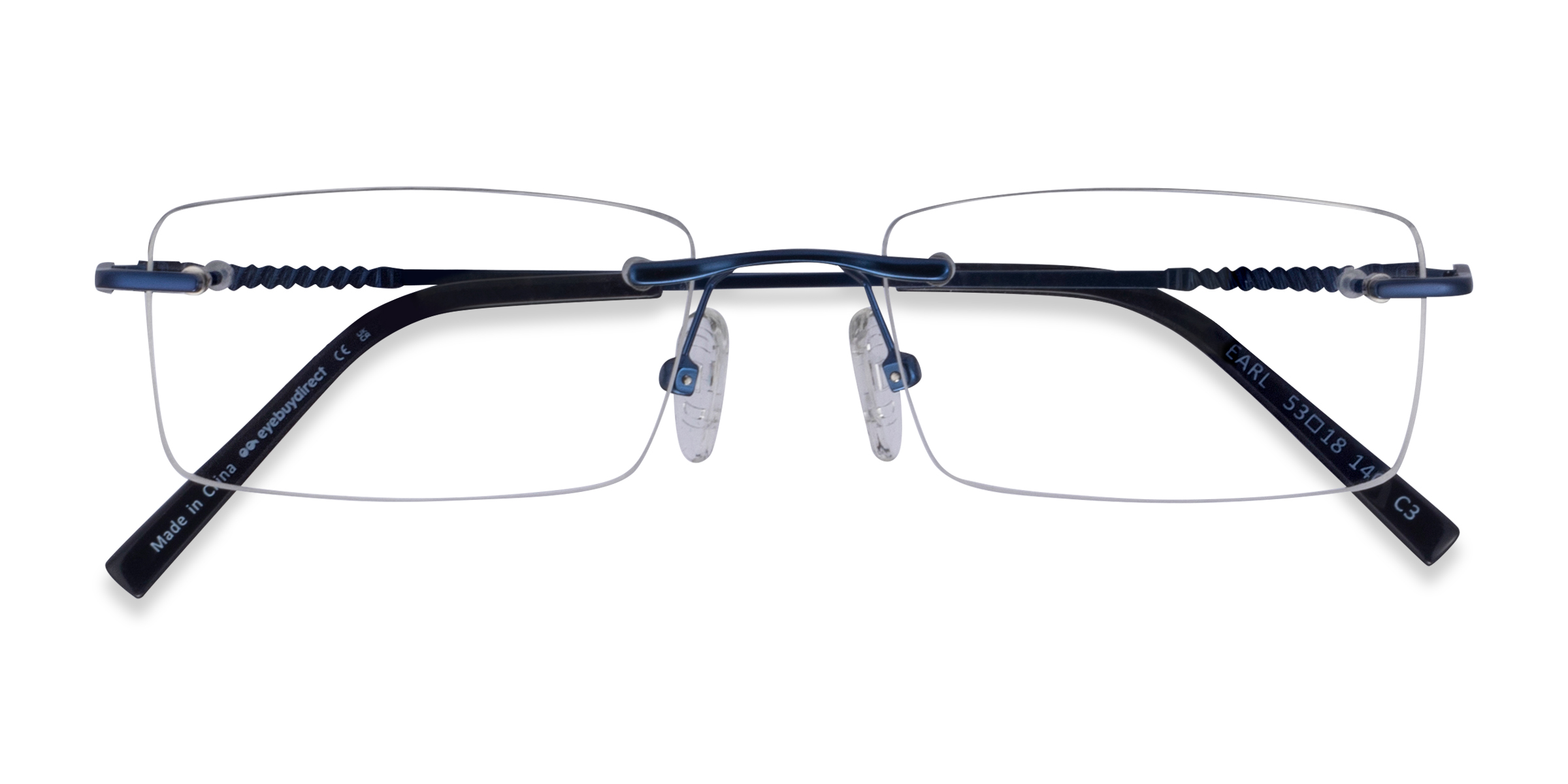 Navy Earl -  Metal Eyeglasses