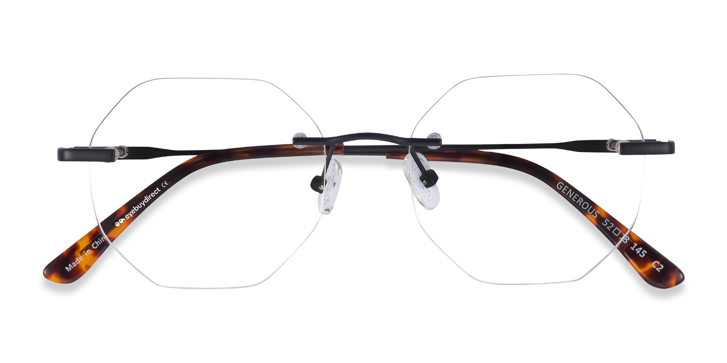Matte Black Generous -  Métal Lunettes de vue