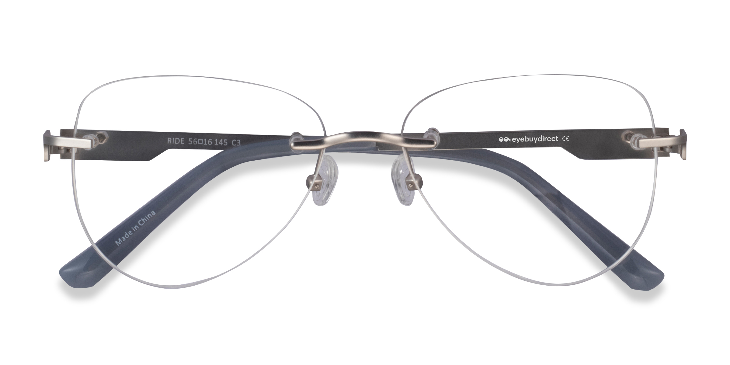Silver Light Gray Ride -  Métal Lunettes de vue