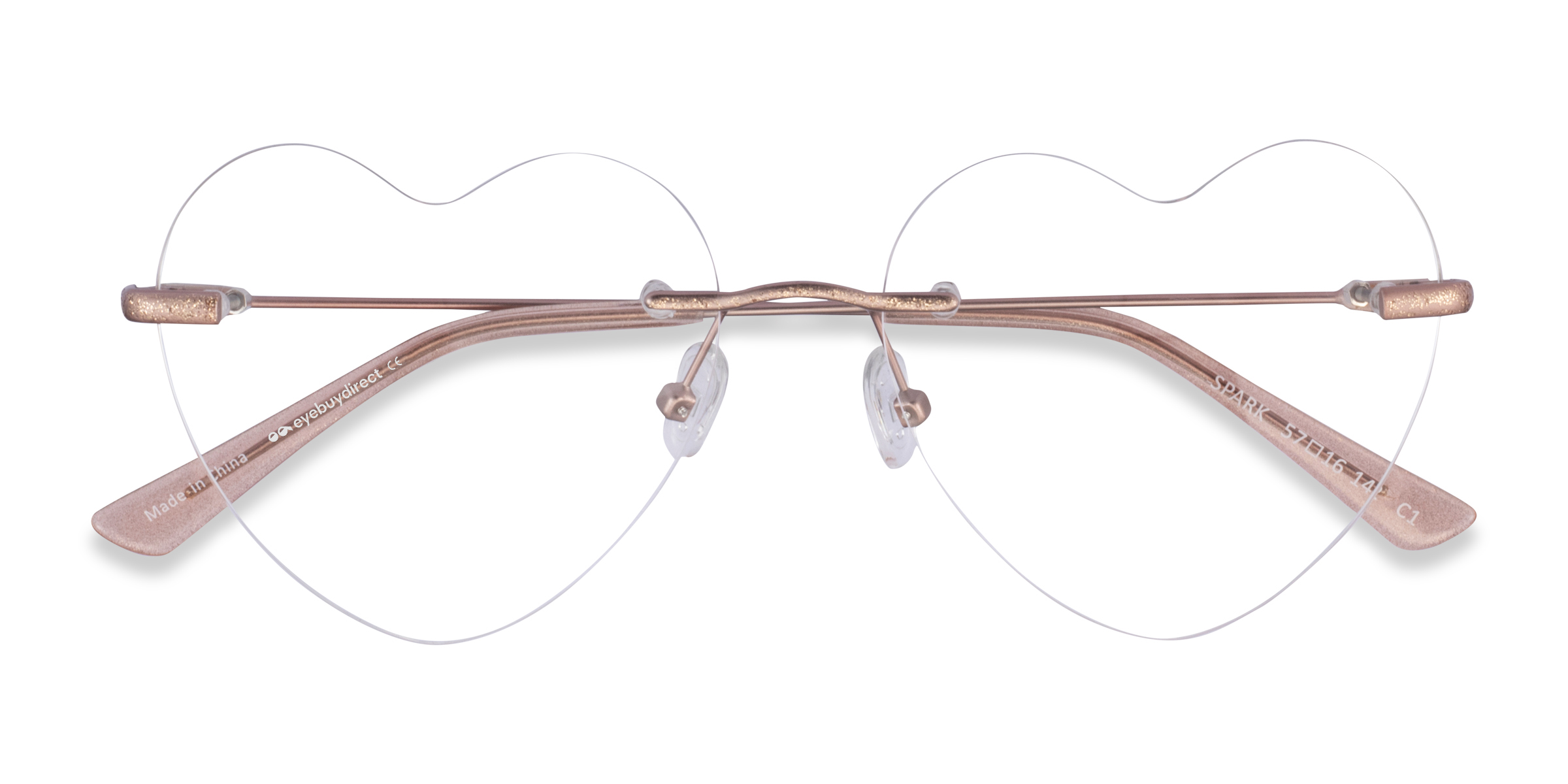Glitter Rose Gold Spark -  Métal Lunettes de vue
