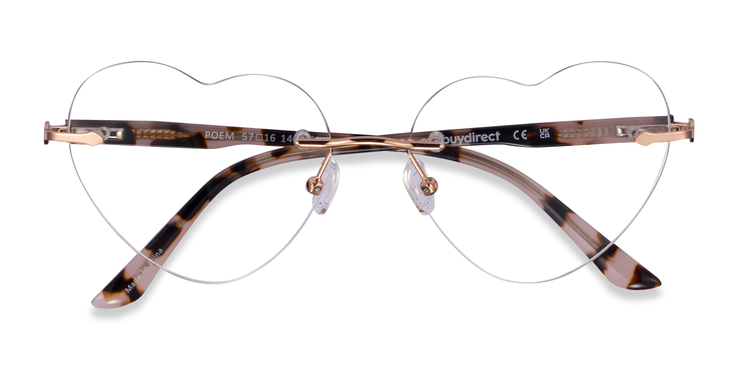 Shiny Rose Gold Poem -  Métal Lunettes de vue