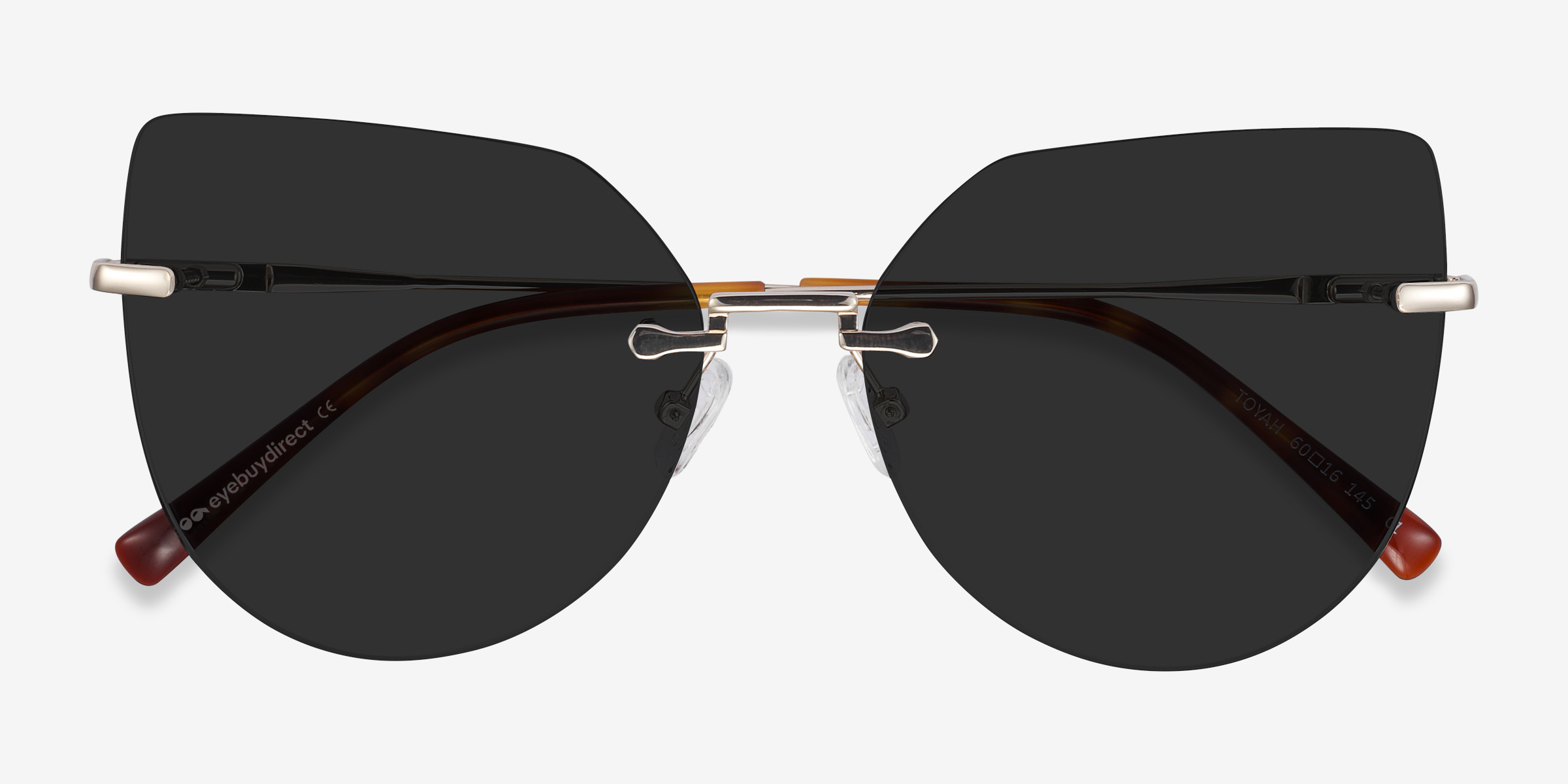 Light Gold Toyah -  Métal Lunettes de soleil