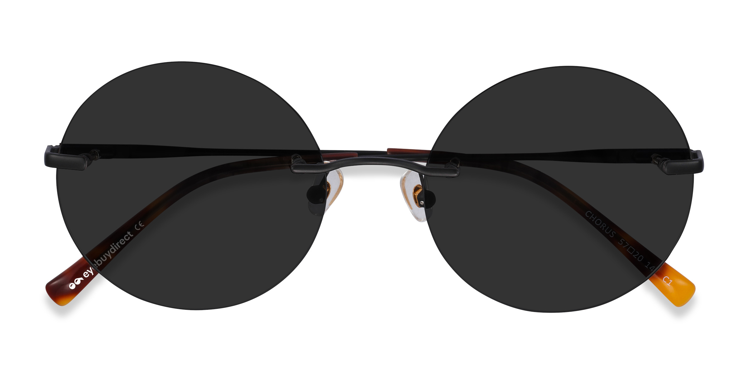 Noir Chorus -  Métal Lunettes de soleil