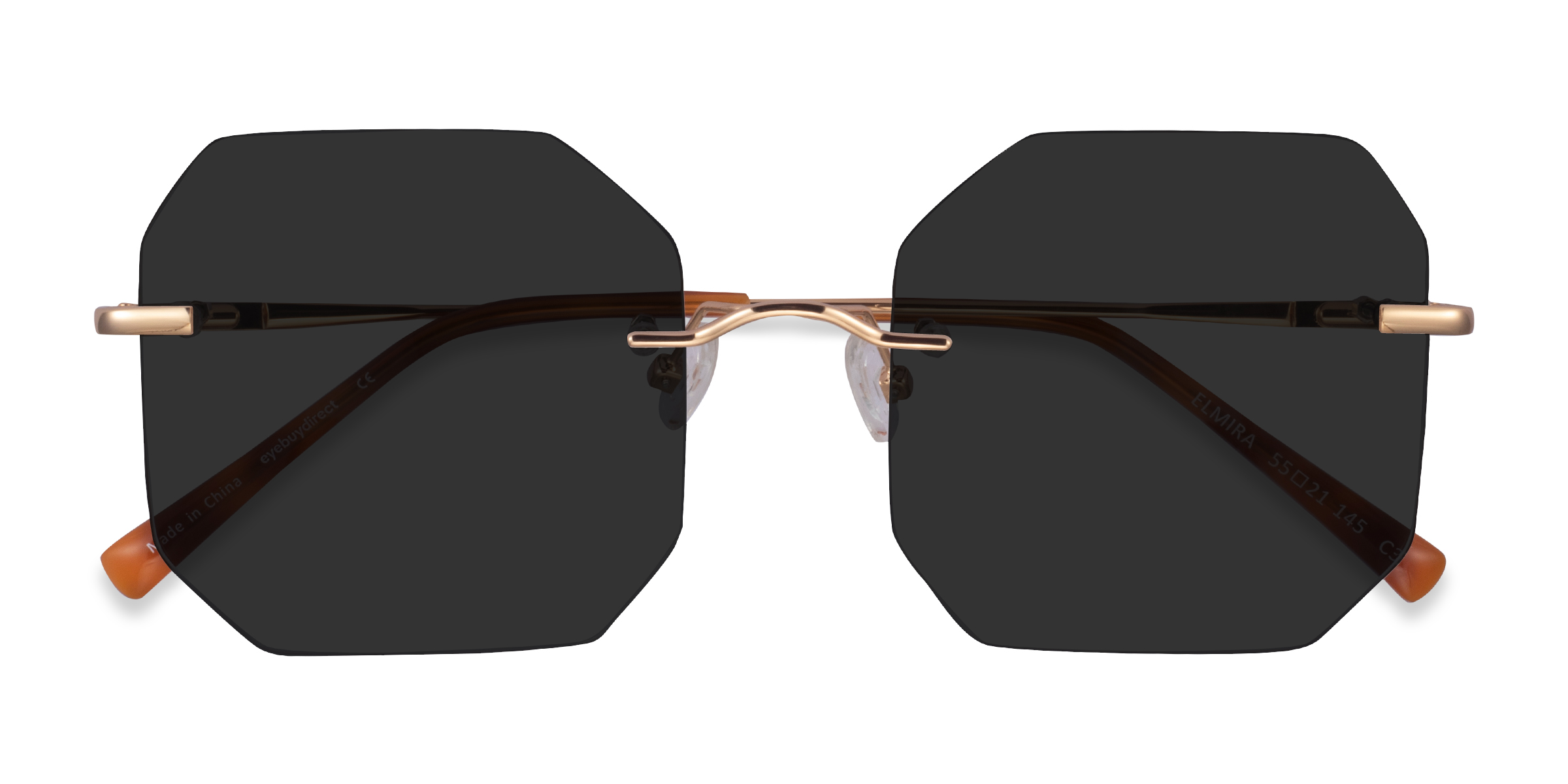 Doré Elmira -  Métal Lunettes de soleil