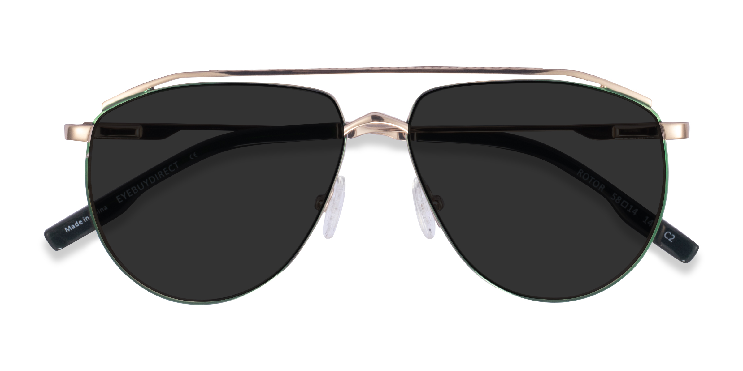 Green Gold Rotor -  Metal Sunglasses