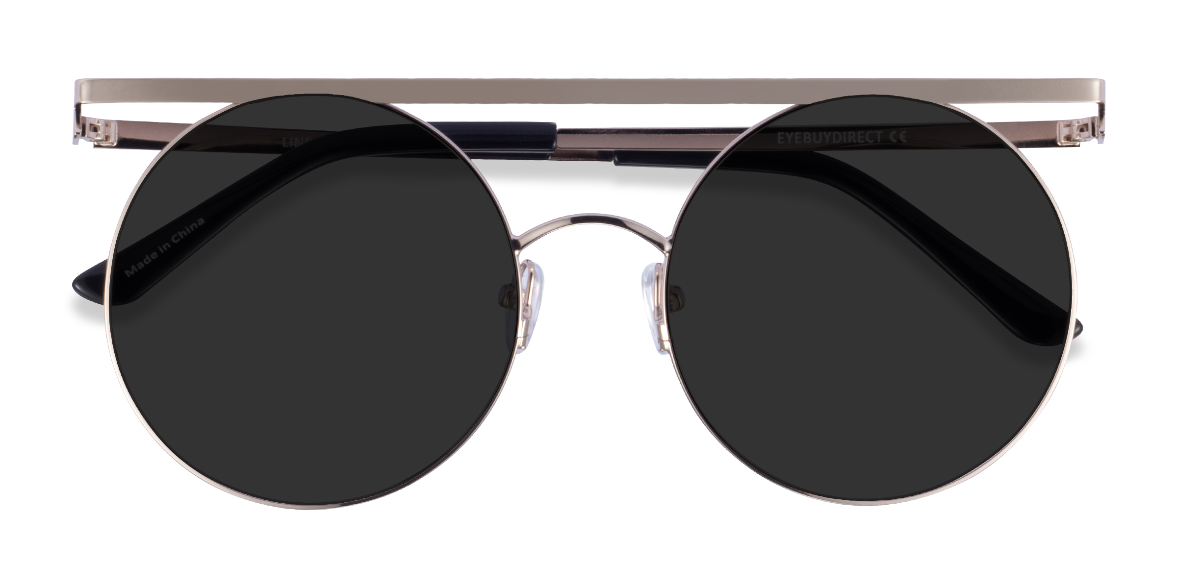 Light Gold Lineal -  Métal Lunettes de soleil