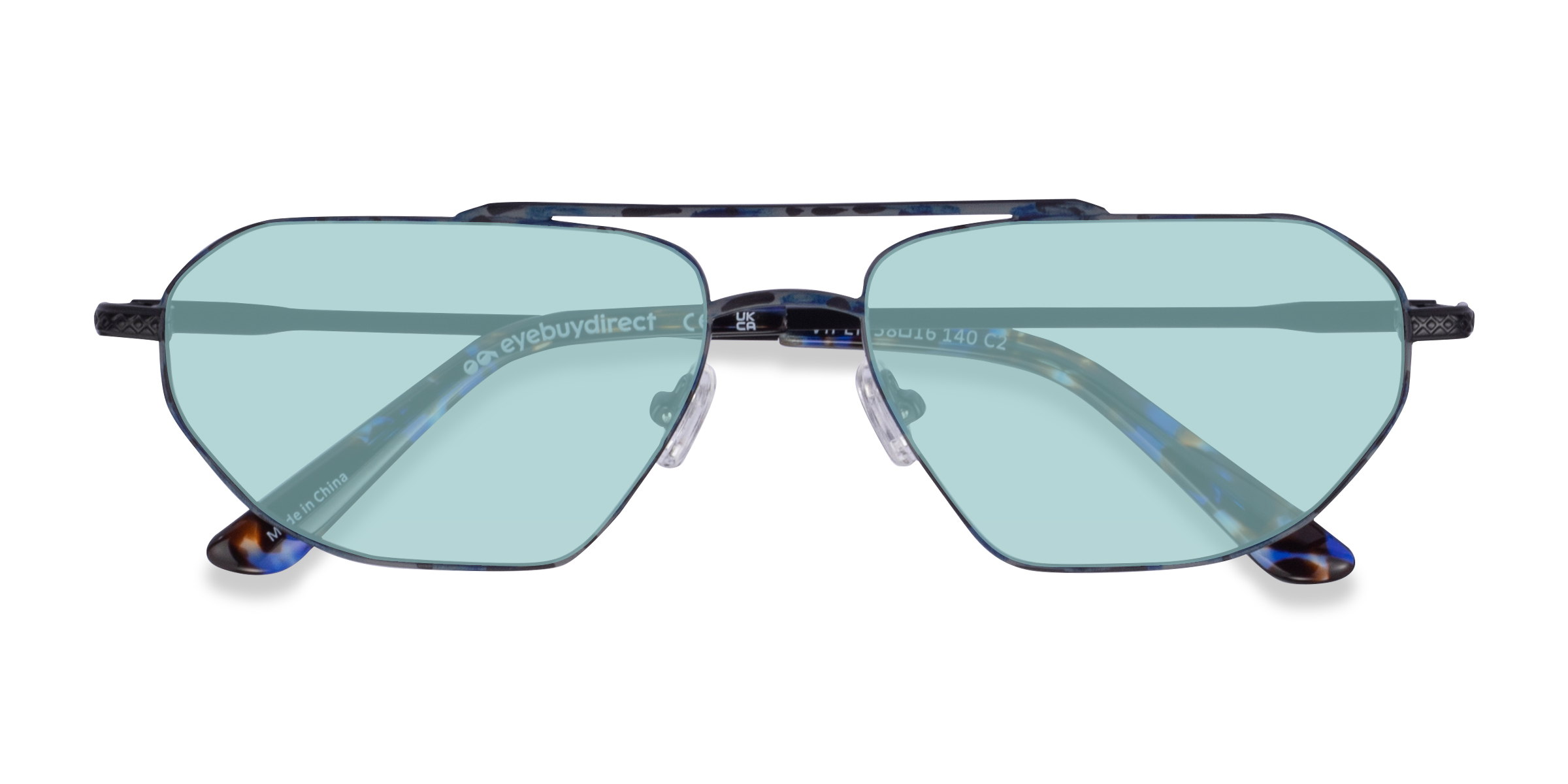 Blue Tortoise Viper -  Métal Lunettes de soleil