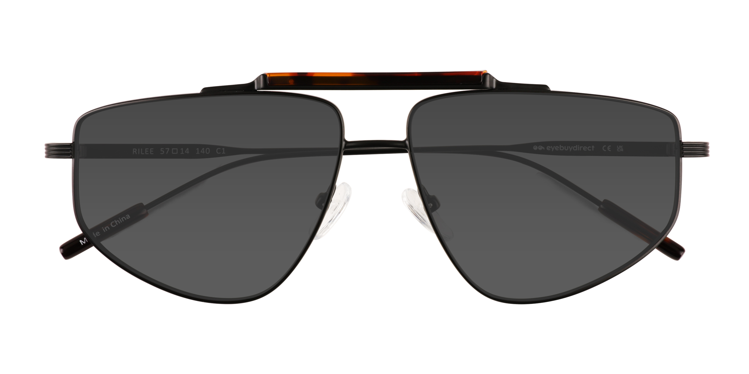 Tortoise Satin Black Rilee -  Métal Lunettes de soleil