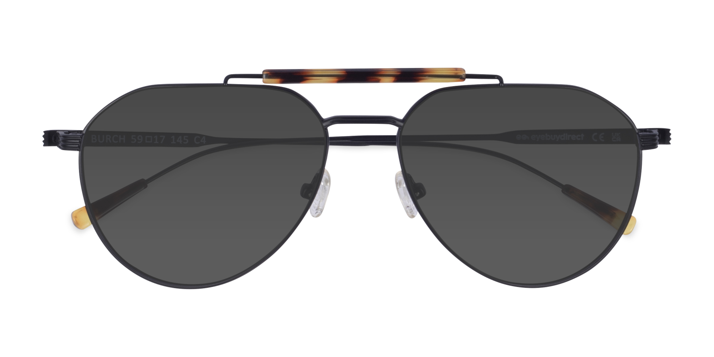 Black Tortoise Burch -  Metal Sunglasses