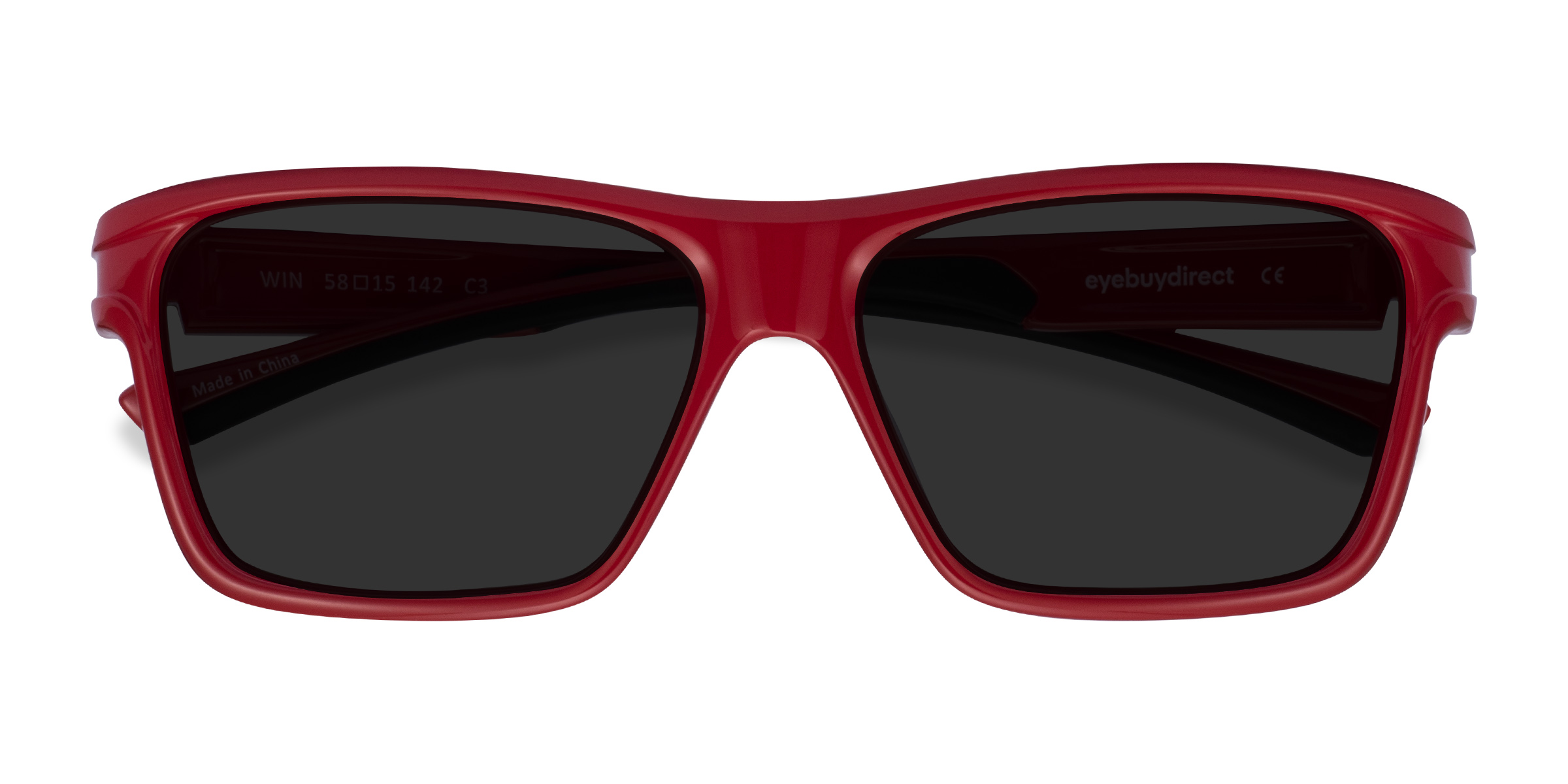 Red & Black Win -  Plastic Sunglasses