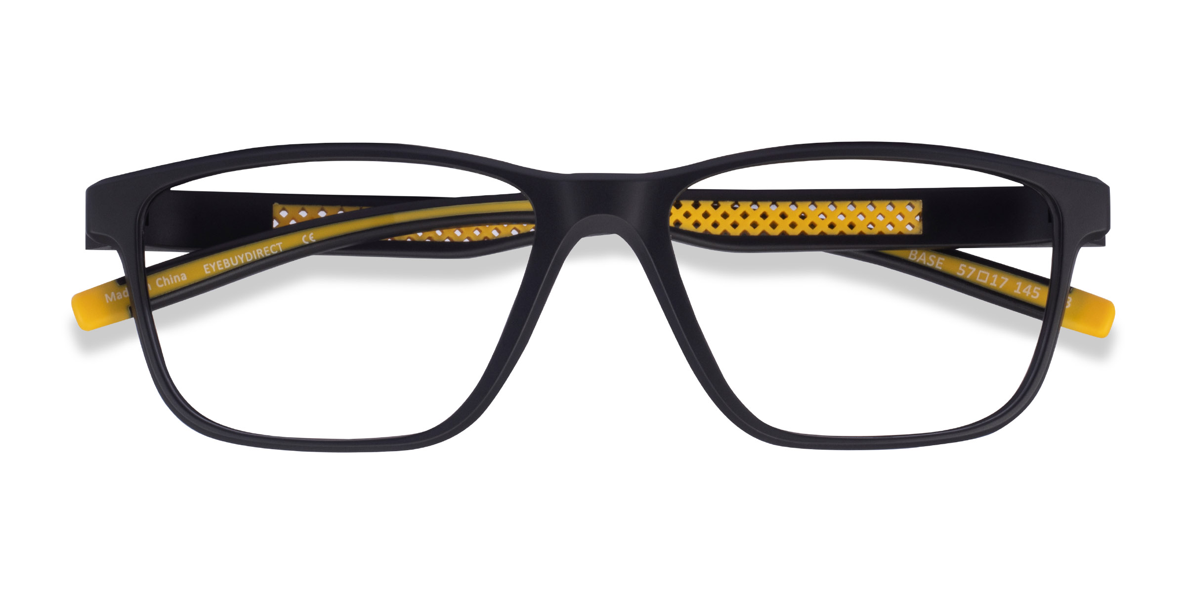 Black Yellow Base -  Plastique Lunettes de vue