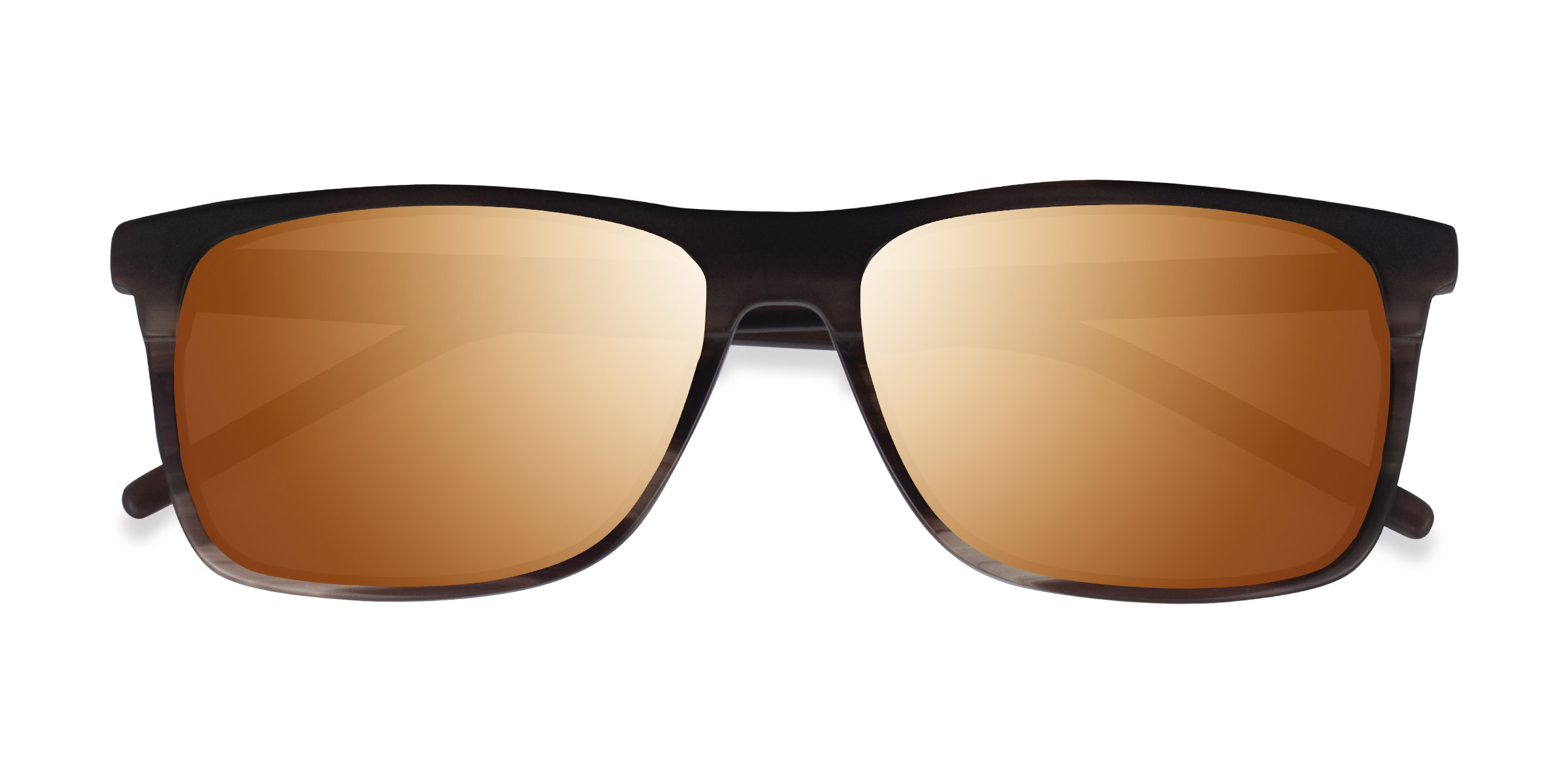 Matte Striped Brown Catch -  Acetate Sunglasses