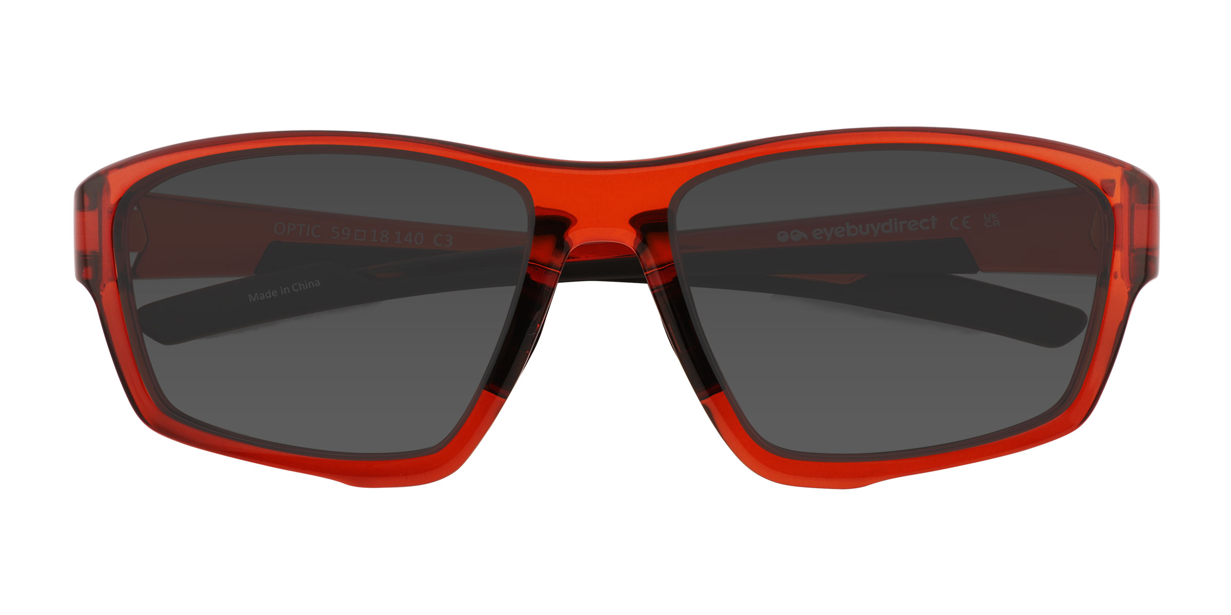 Clear Orange Optic -  Plastique Lunettes de soleil