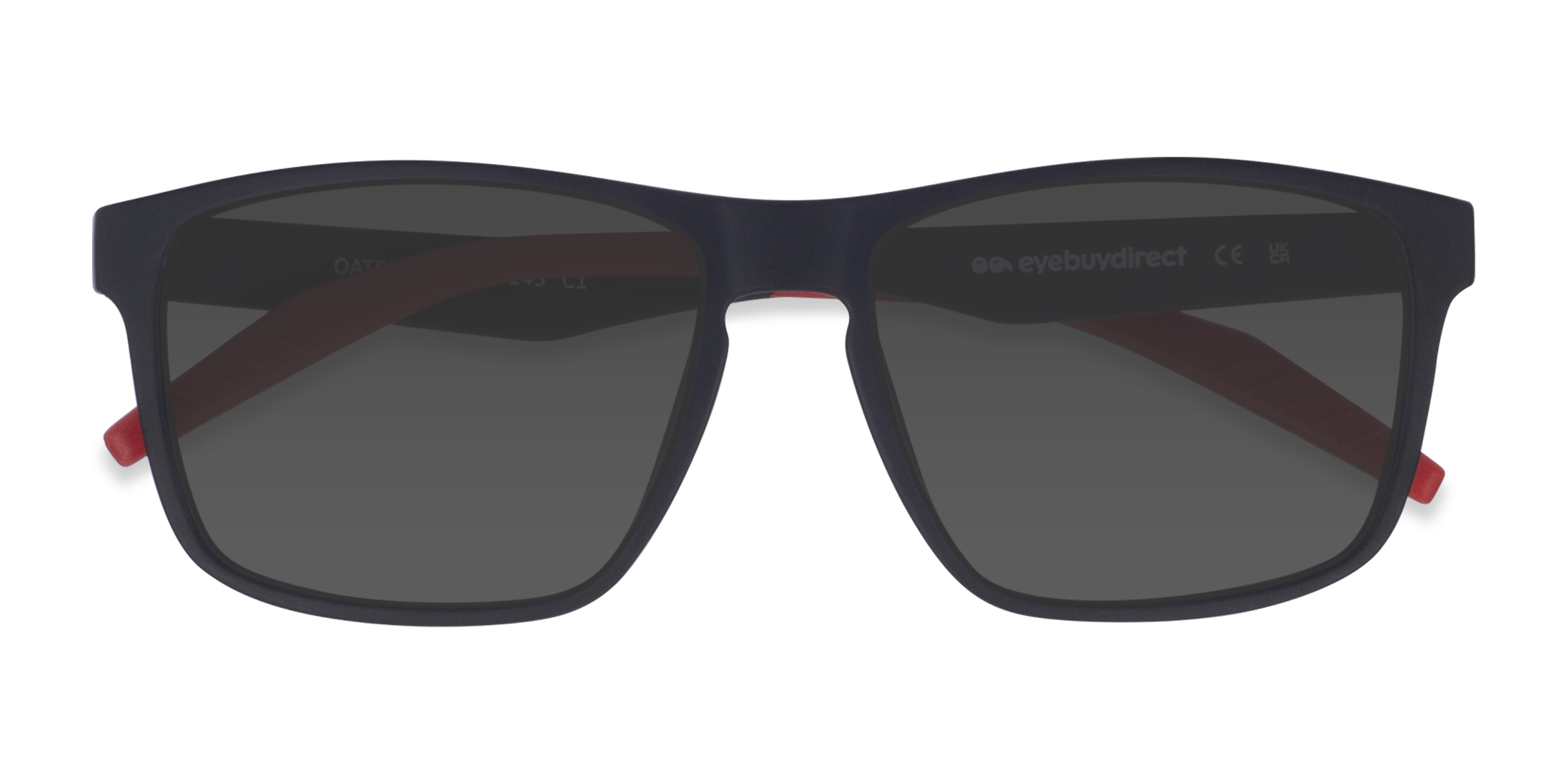 Noir Oates - Plastique Lunettes de soleil