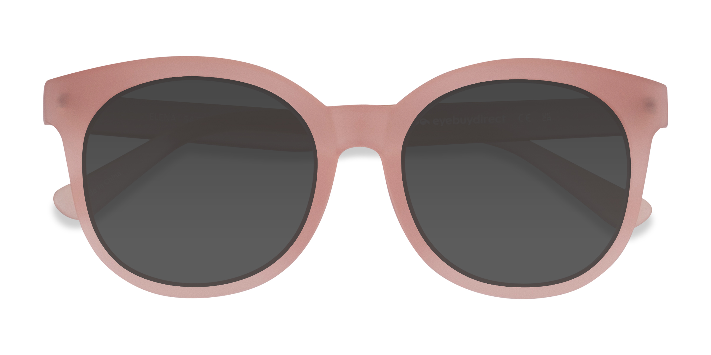Matte Brown Elena -  Plastique Lunettes de soleil