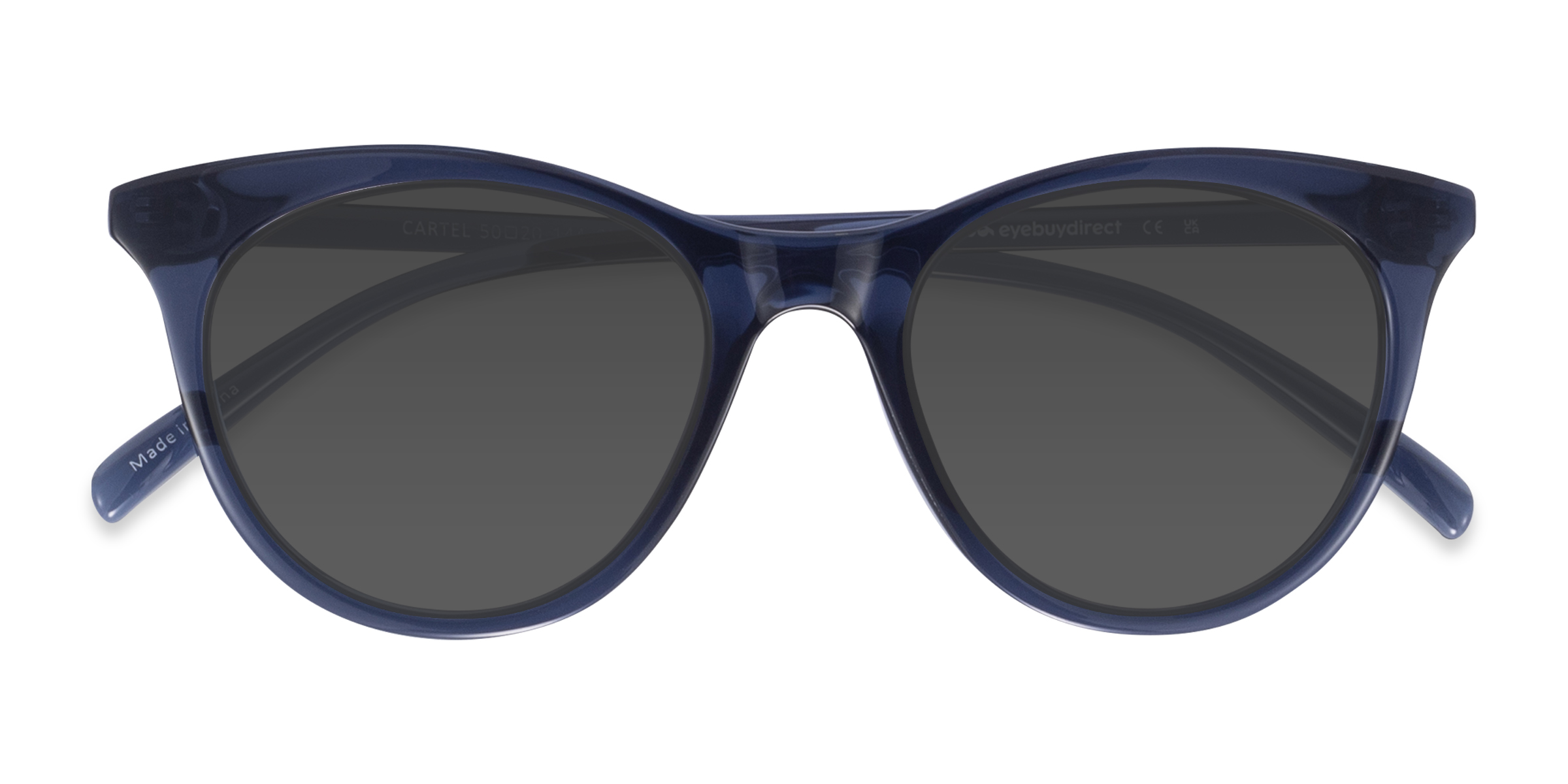 Clear Navy Cartel -  Plastic Sunglasses