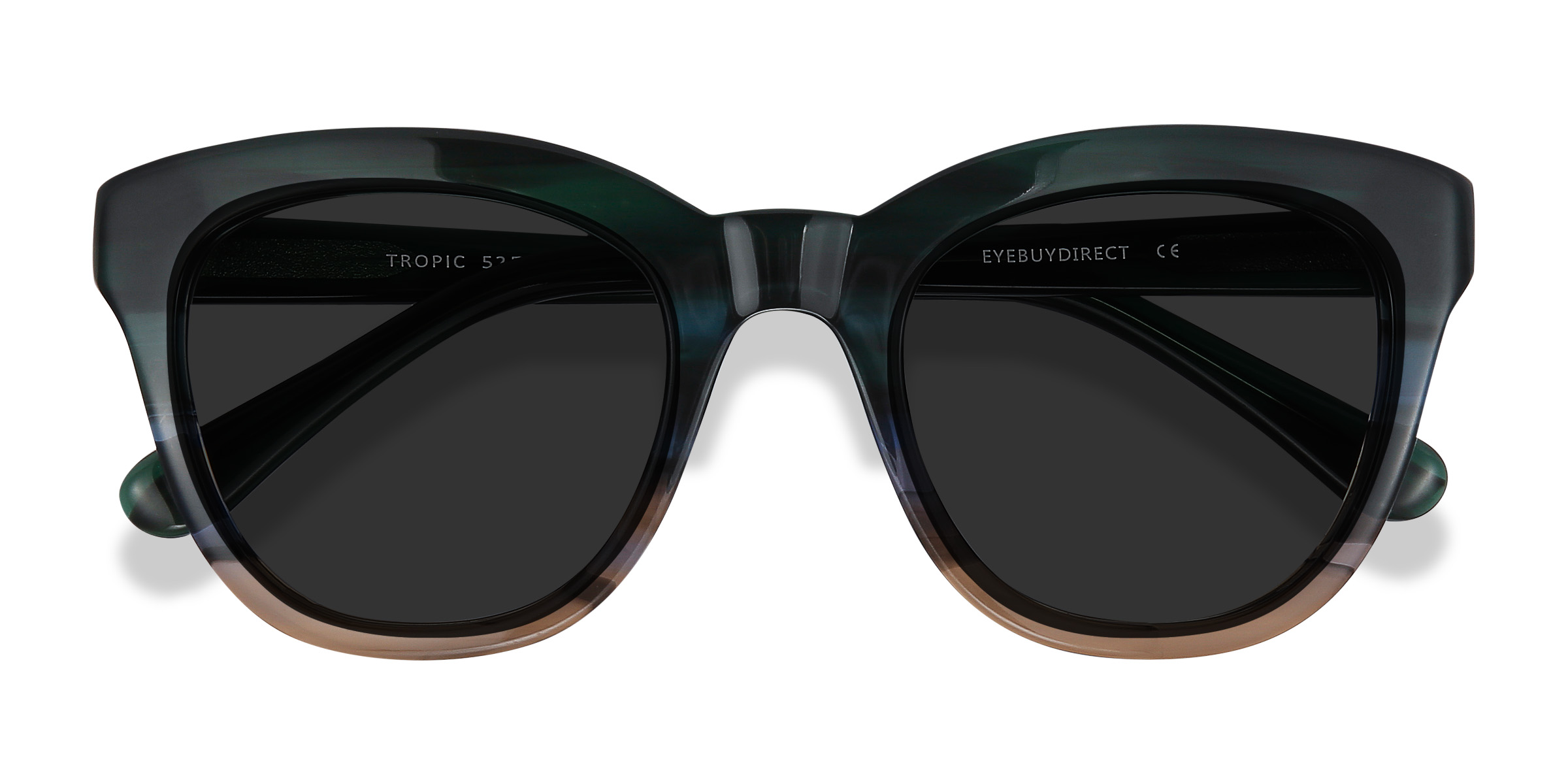 Green Striped Tropic -  Acétate Lunettes de soleil