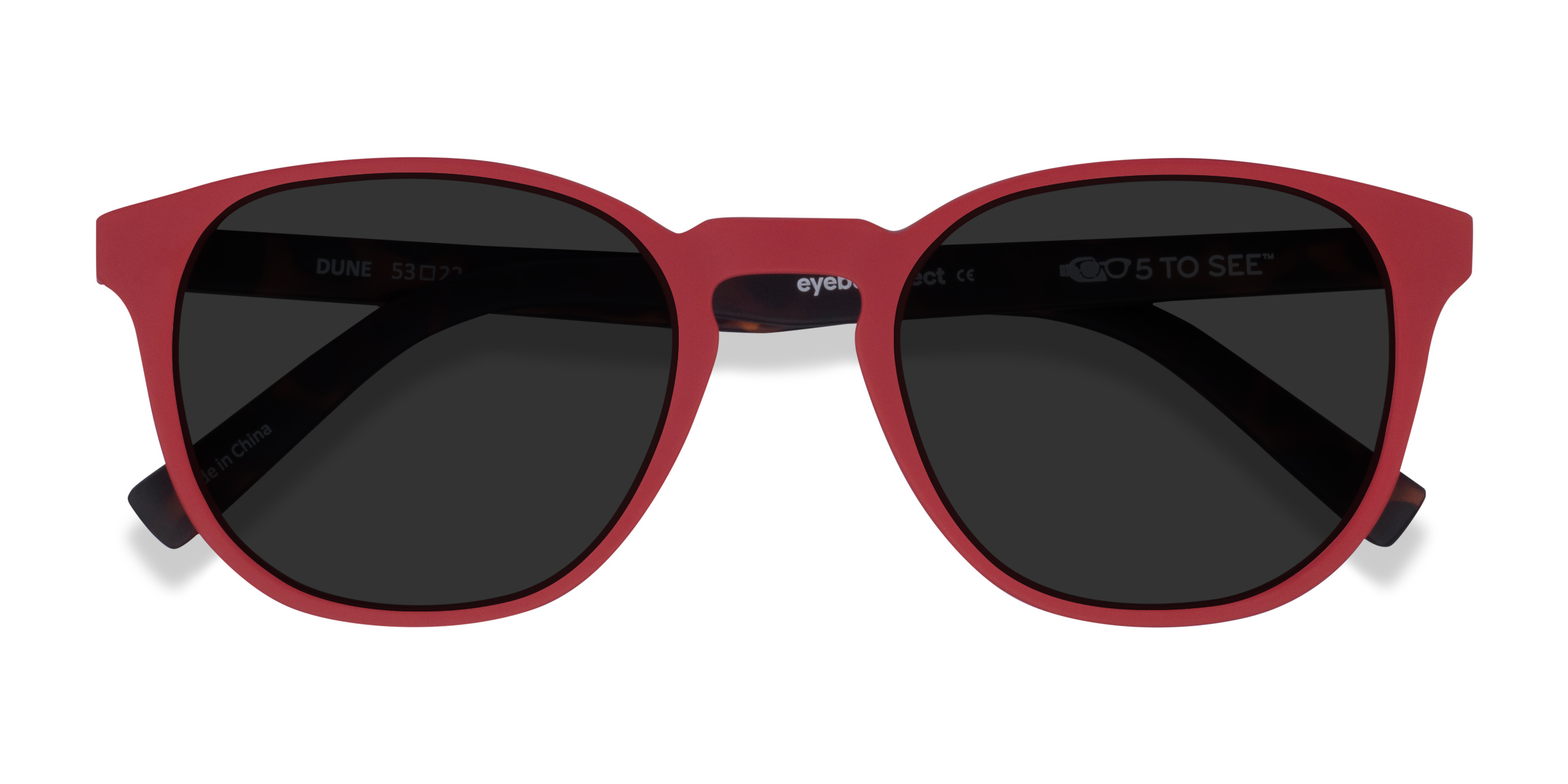 Crimson & Warm Tortoise Dune -  Plastique Lunettes de soleil