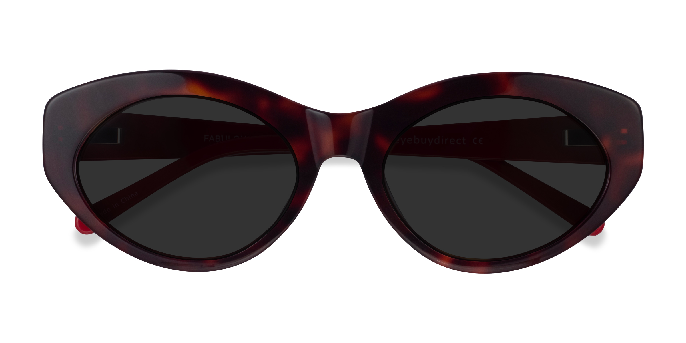 Tortoise & Red Fabulous -  Acétate Lunettes de soleil