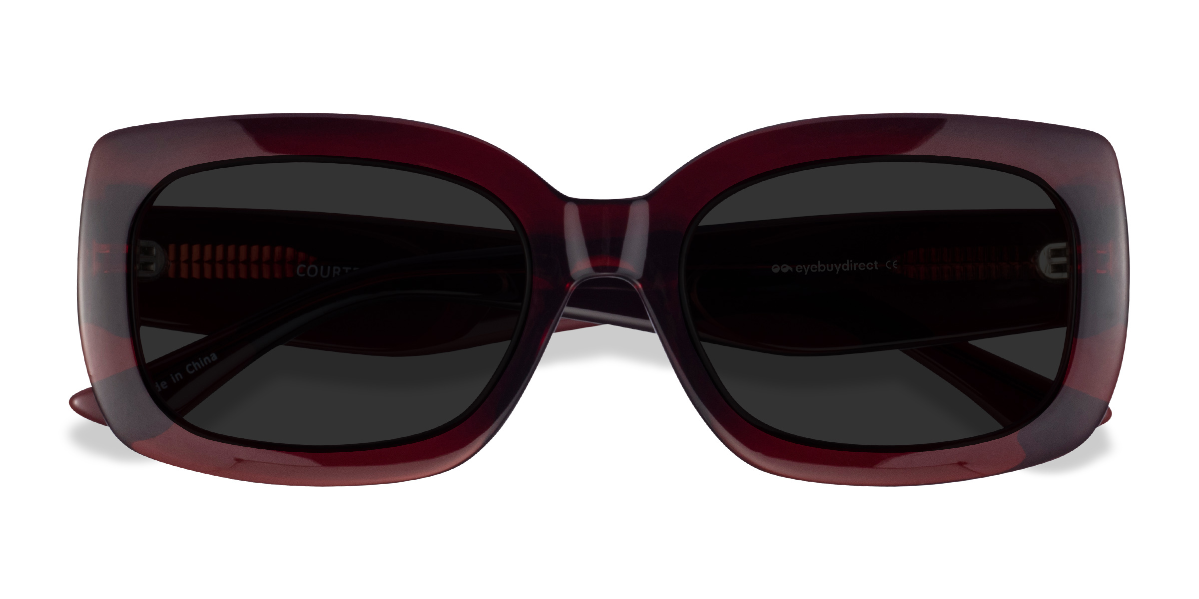 Burgundy Courteney -  Plastic Sunglasses