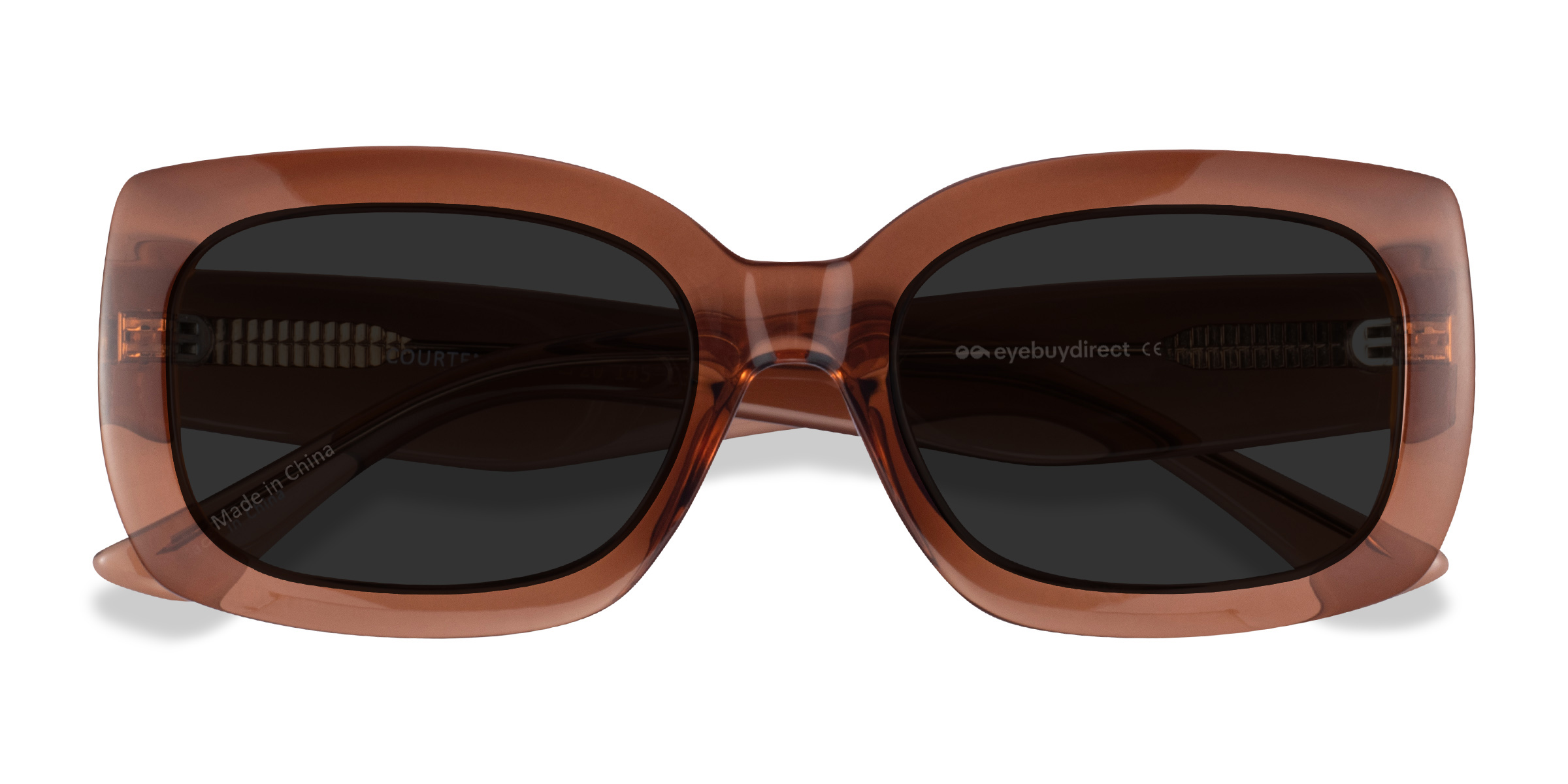 Clear Brown Courteney -  Plastic Sunglasses