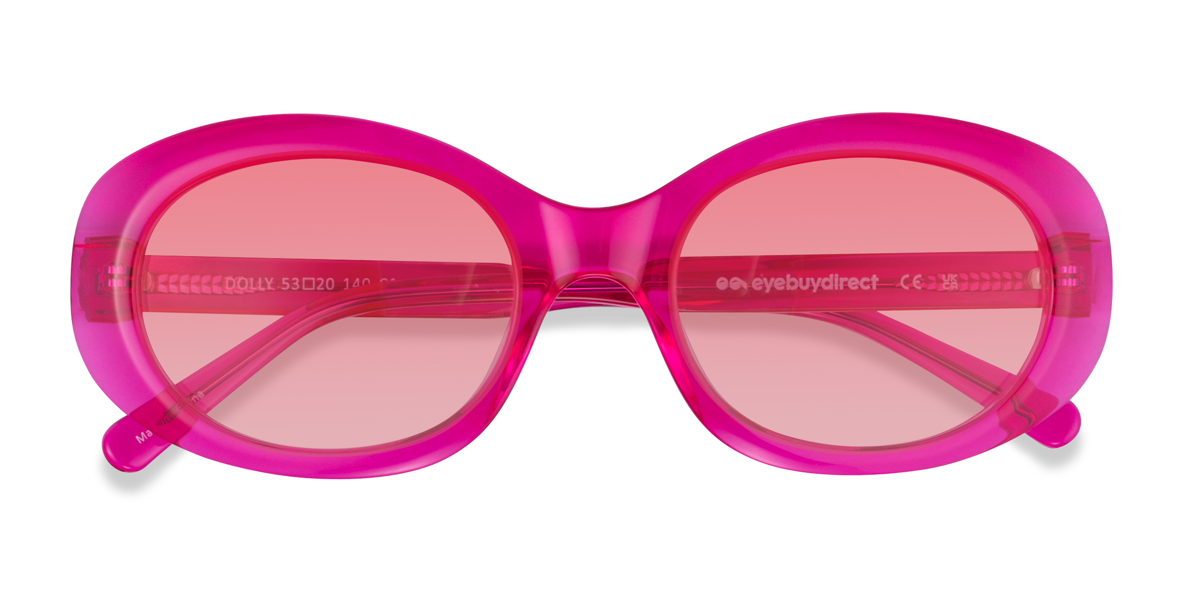Crystal Fuchsia Pink Dolly -  Acétate Lunettes de soleil