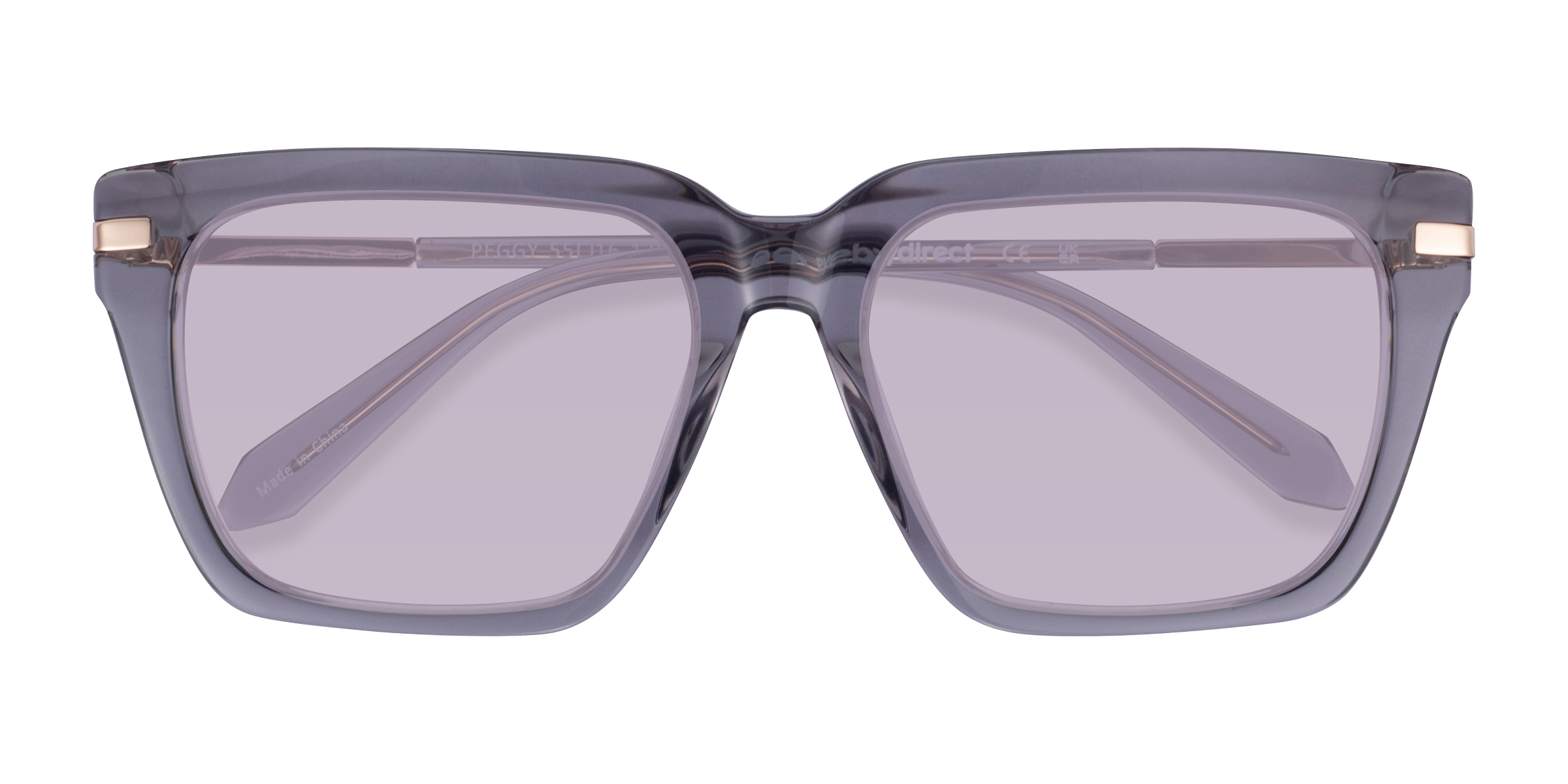 Crystal Gray Peggy -  Acétate Lunettes de soleil