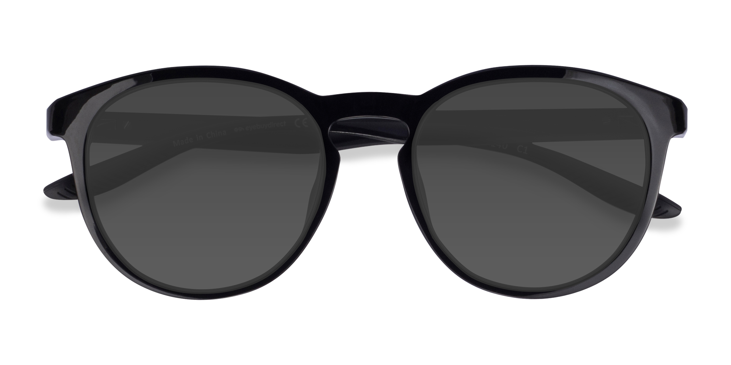 Shiny Black Elan -  Plastique Lunettes de soleil