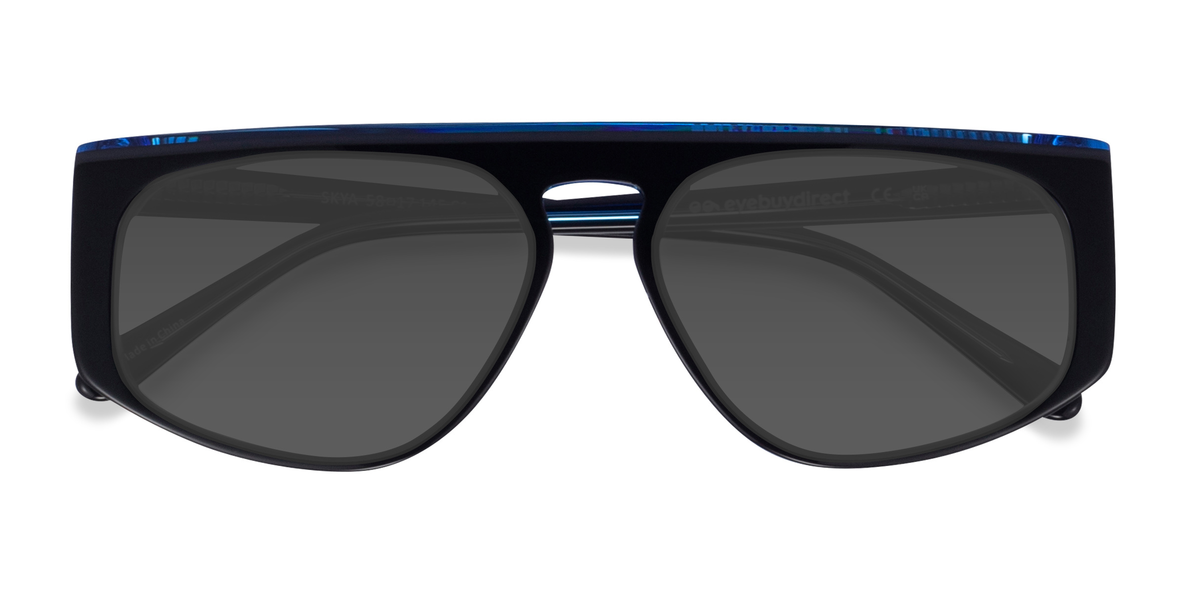 Bilayer Black Blue Skya -  Acétate Lunettes de soleil