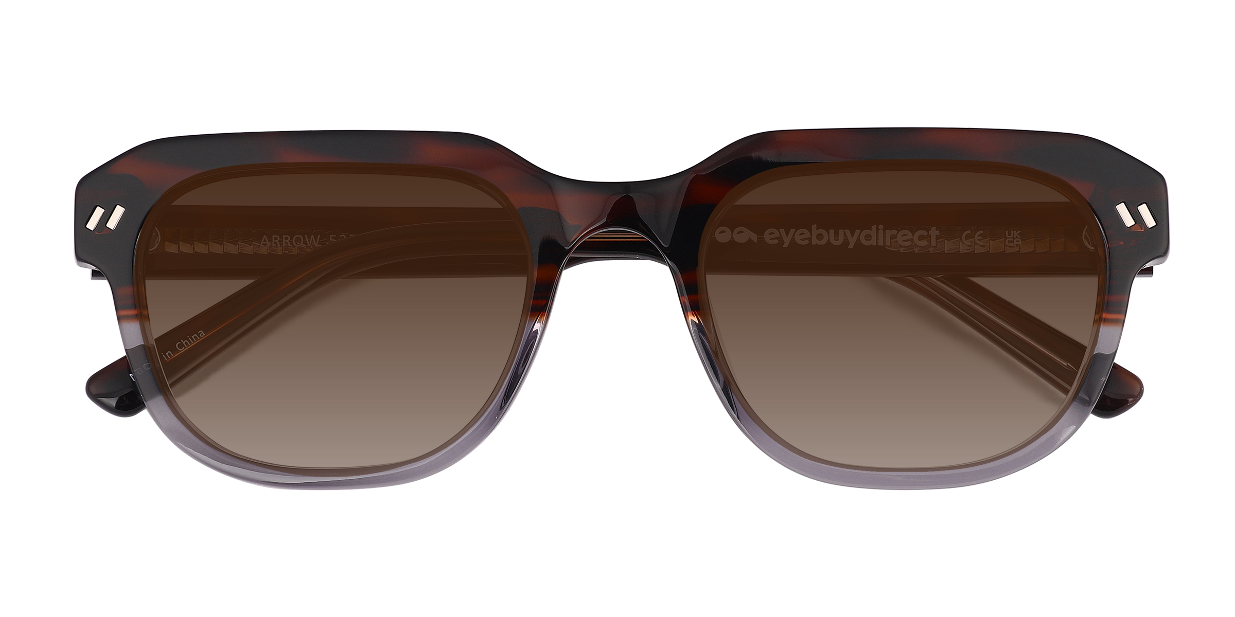 Tortoise Crystal Gray Arrow -  Acétate Lunettes de soleil