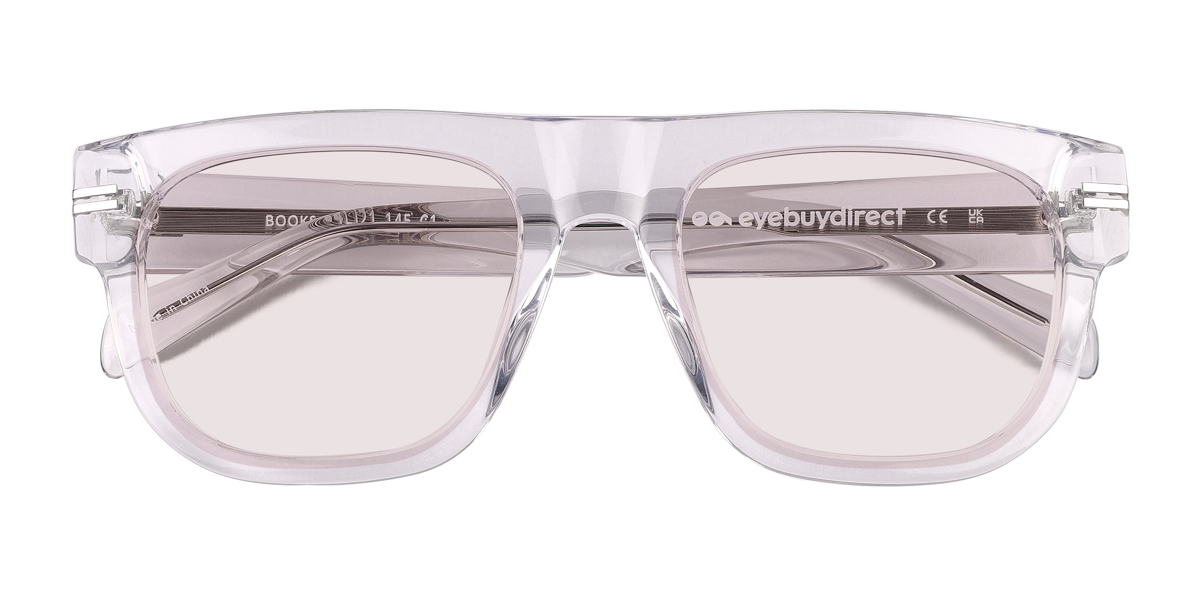 Clear Crystal Books - Acetate Sunglasses