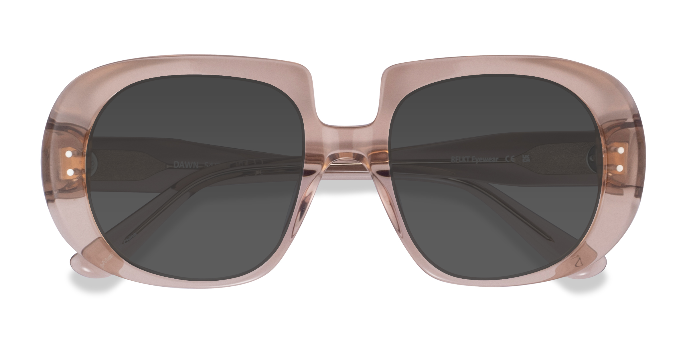 Crystal Light Brown Dawn -  Acetate Sunglasses