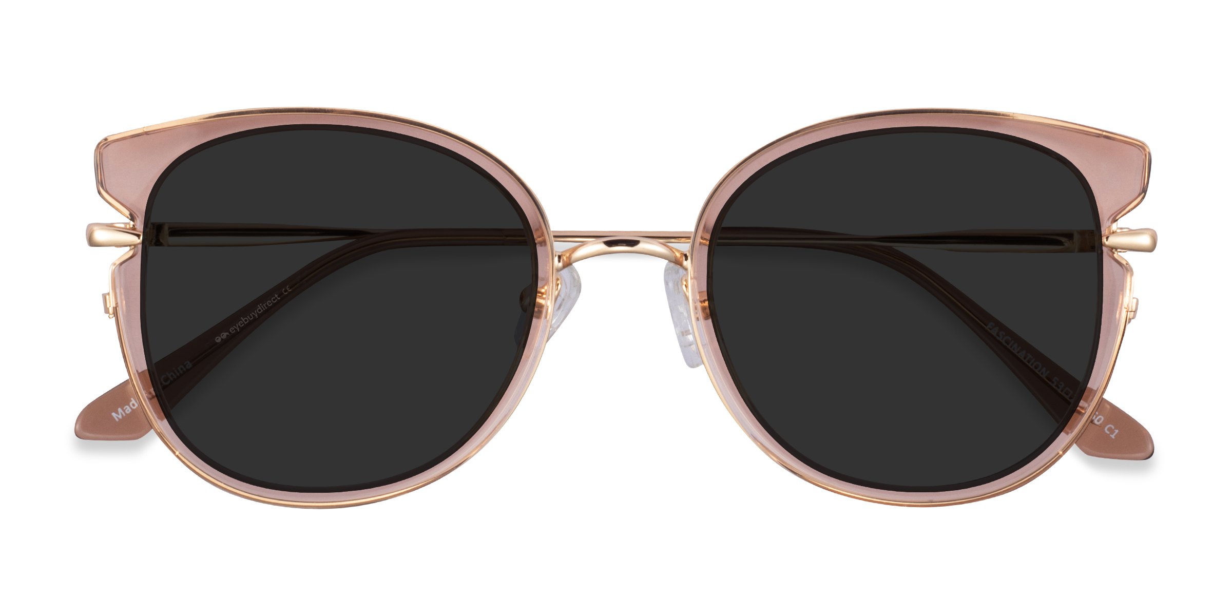 Clear Brown Gold Fascination -  Métal Lunettes de soleil