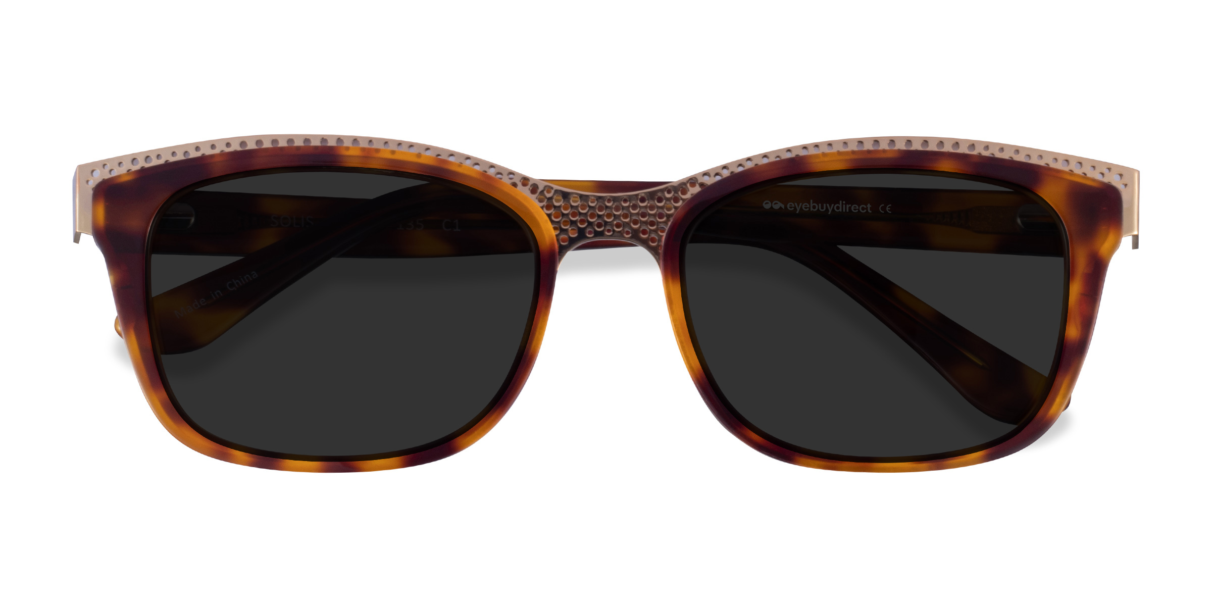 Tortoise Gold Solis -  Acetate Sunglasses