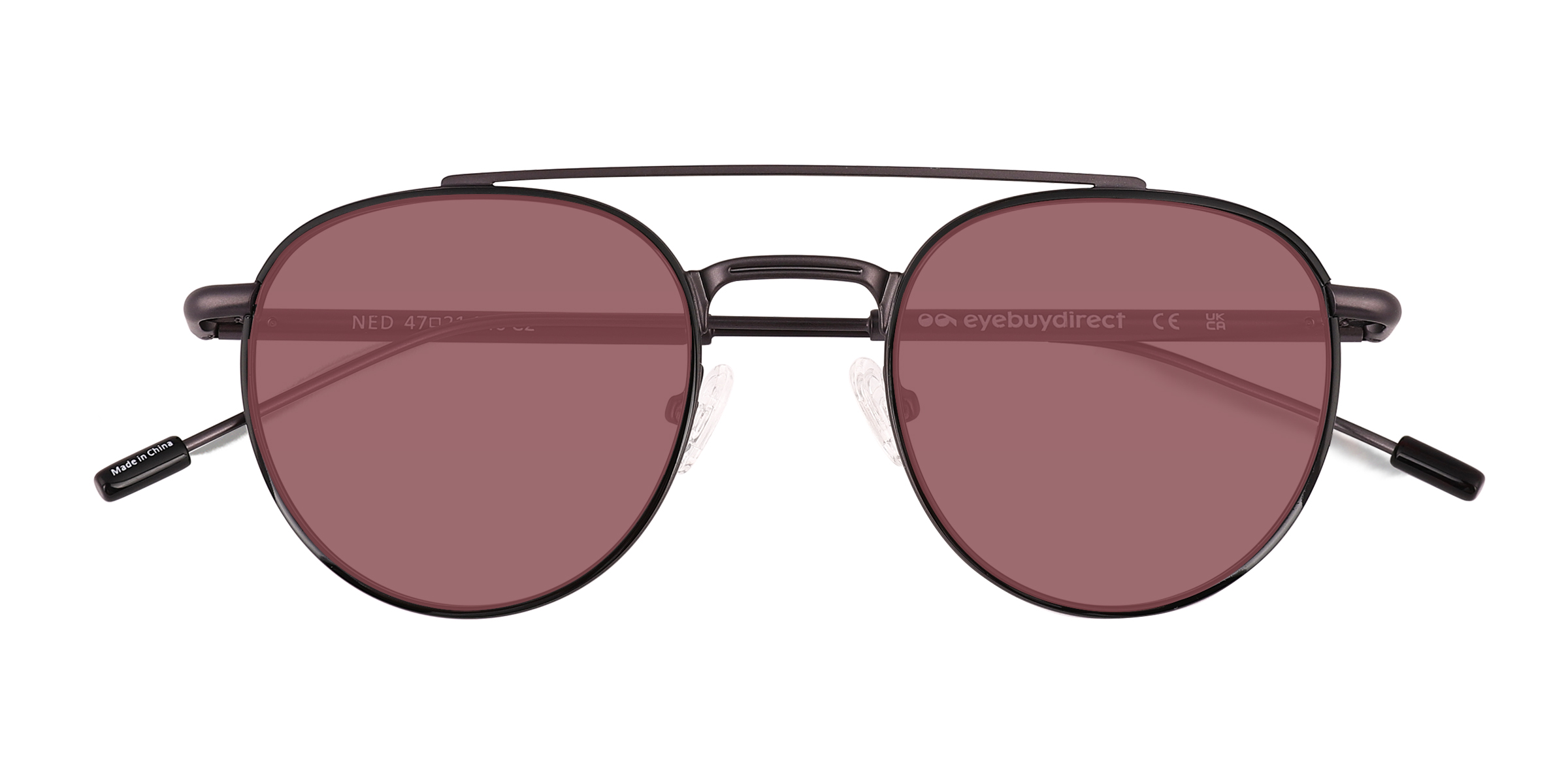 Solid Black Ned -  Acétate Lunettes de soleil