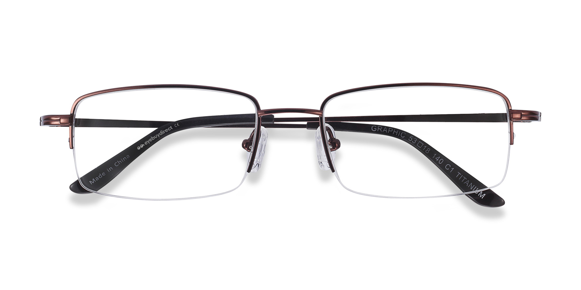  Coffee  Graphic -  Titanium Eyeglasses