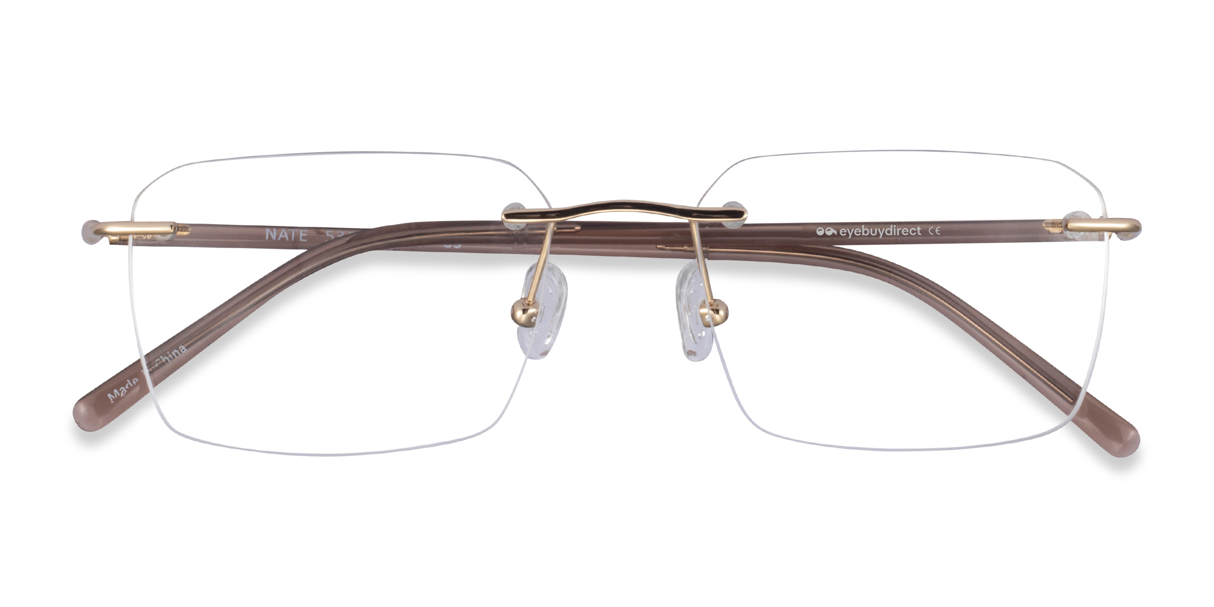 Gold Brown Nate -  Titanium Eyeglasses