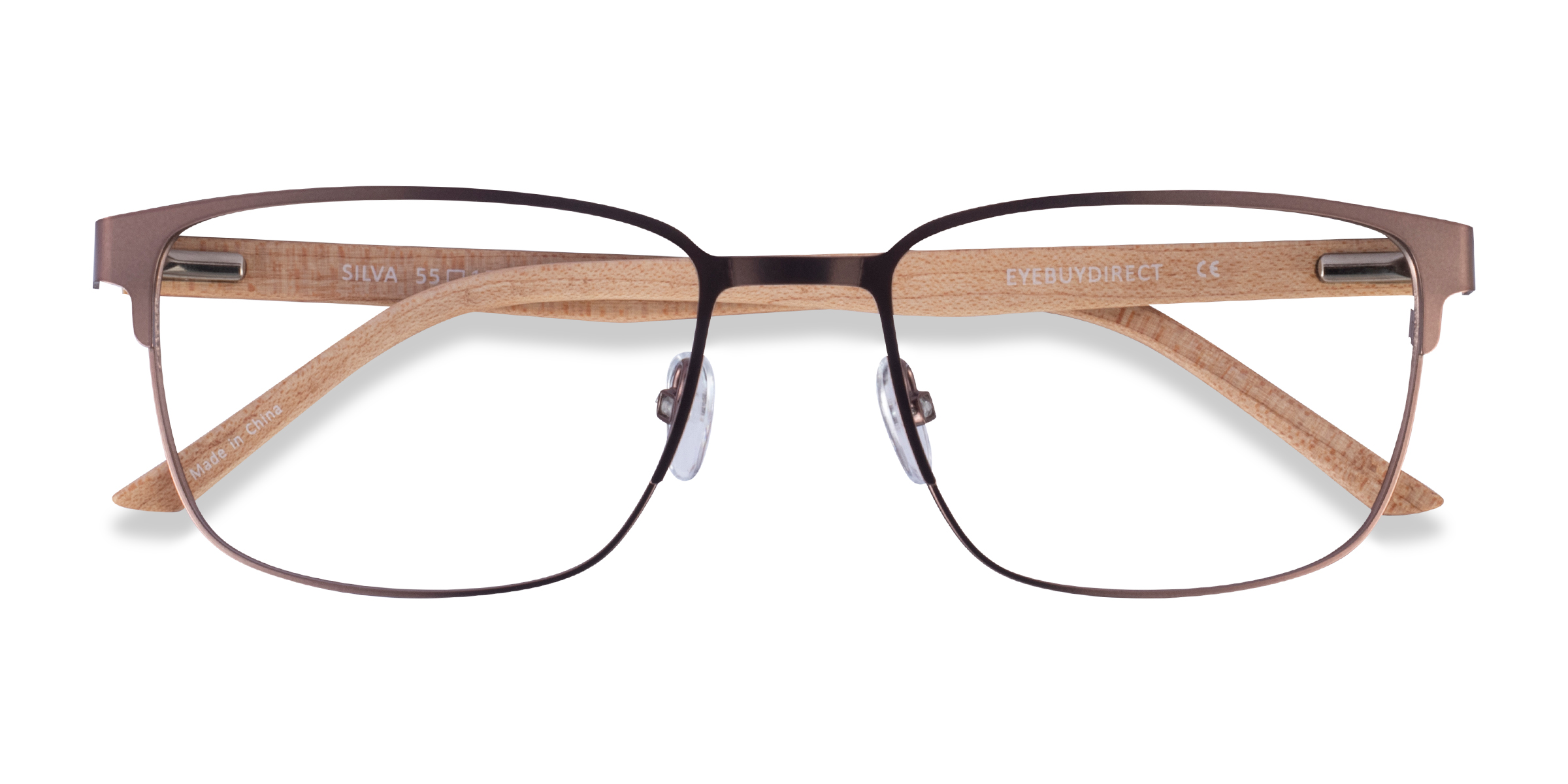 Bronze Silva -  Wood-texture Eyeglasses