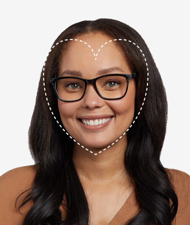 Glasses for heart faces