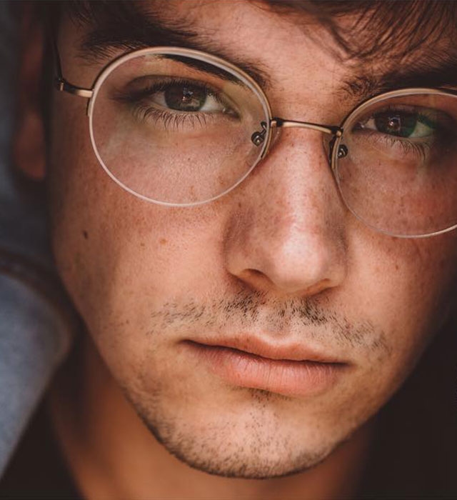Bronze-Round-Eyeglasses for Men